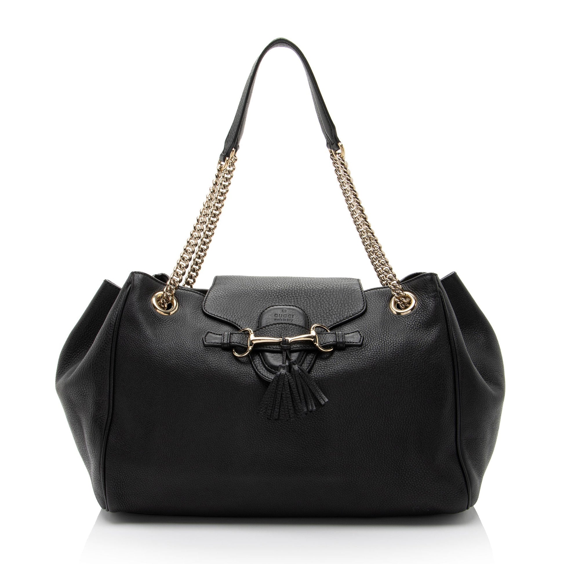 Gucci Emily Leather Black Shoulder Bag