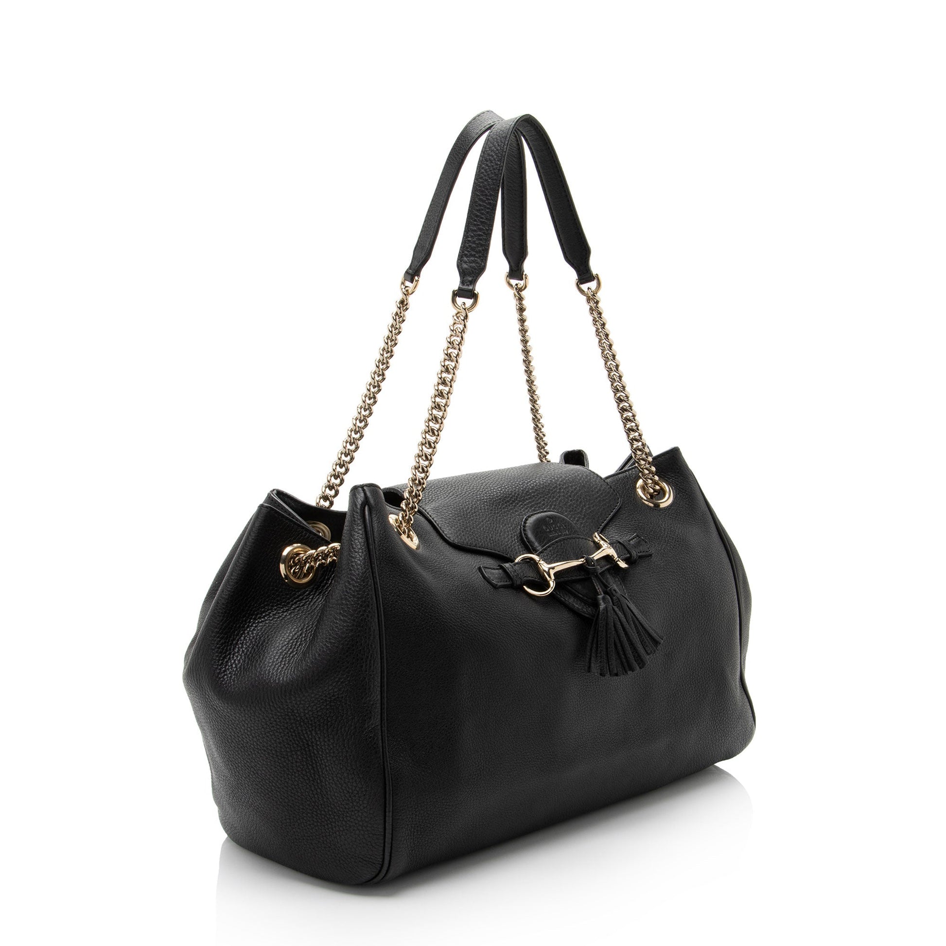Gucci Emily Leather Black Shoulder Bag
