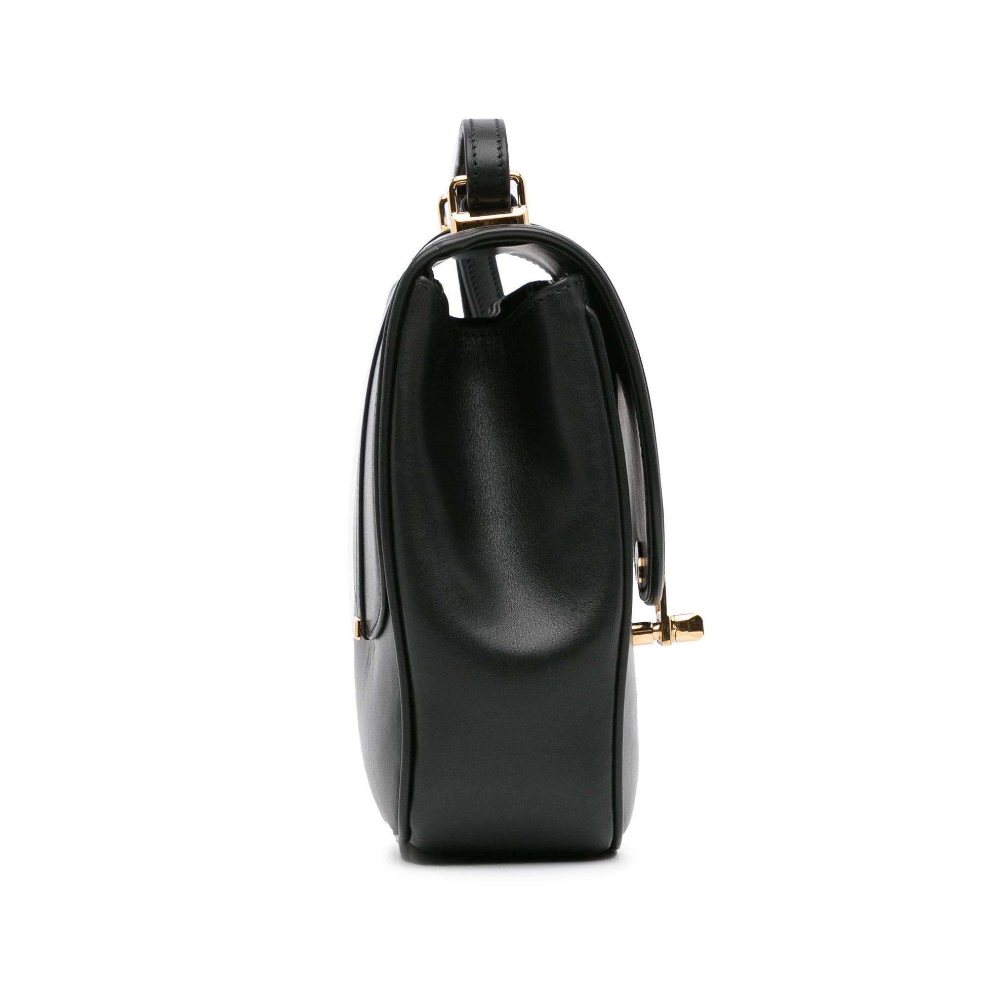 Gucci Equestrian SHG-mxa1tl Leather Calf Black Crossbody Bag