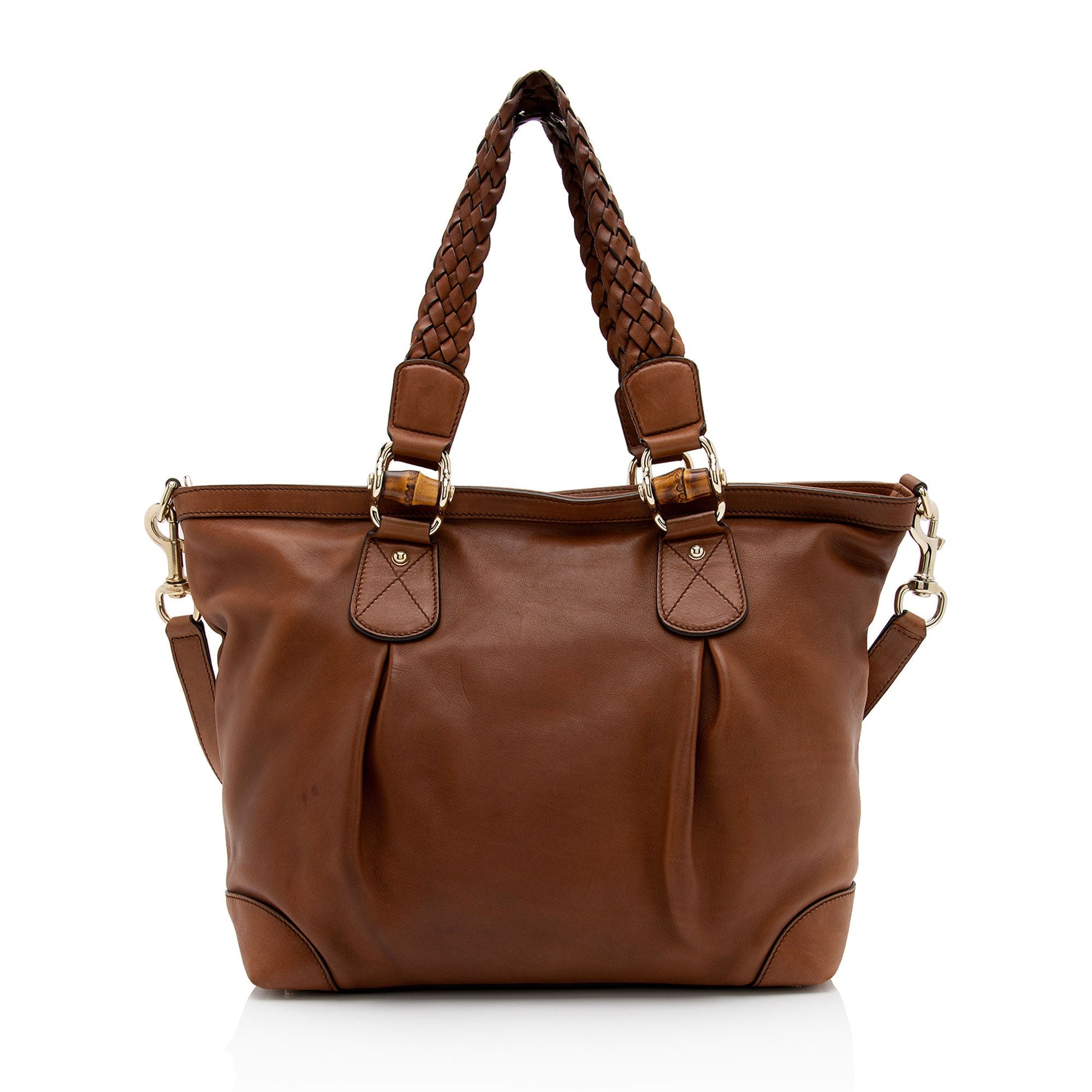 Gucci Eva SHF-E3uo3C Leather Brown Large Tote Bag