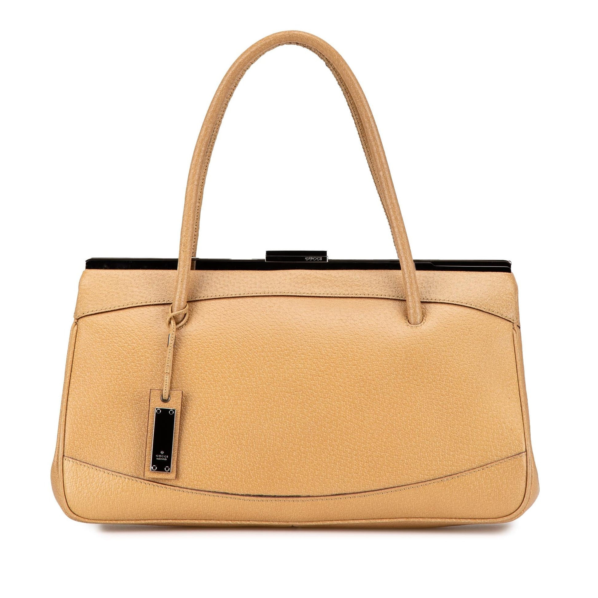 Gucci Frame SHG-YsWUBz Leather Calf Brown Satchel Bag