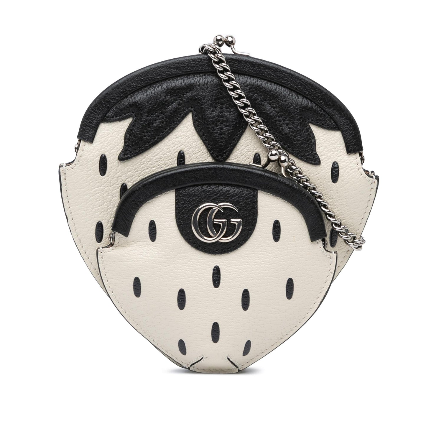 Gucci Fruittini Strawberry Leather Calf White Crossbody Bag