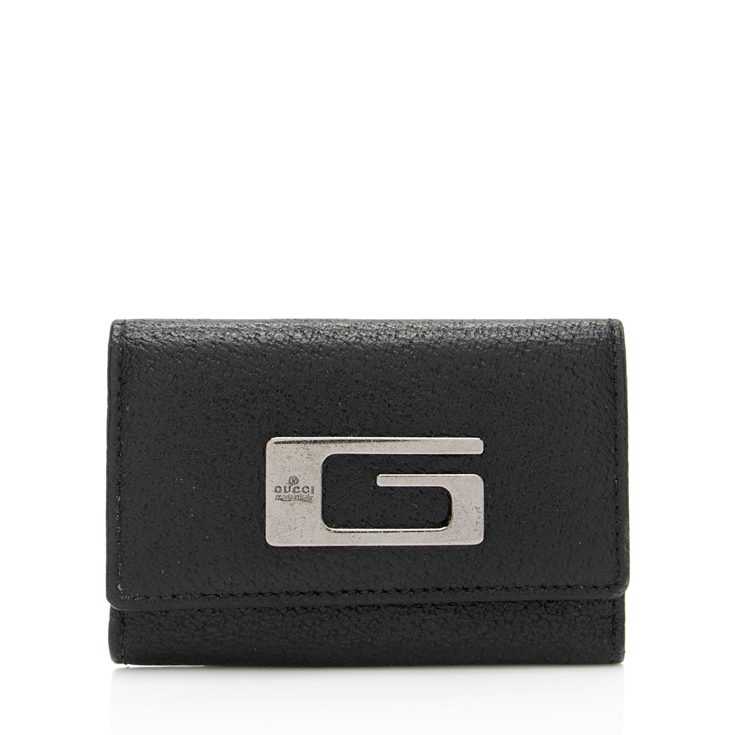 Gucci G Key Holder SHF-UQD8kv Leather Black Accessory
