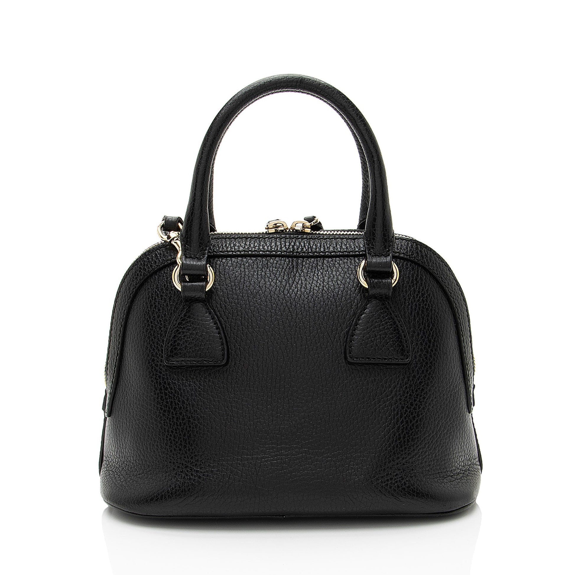 Gucci GG Charm Dome Leather Black Small Satchel Bag Satchel 1
