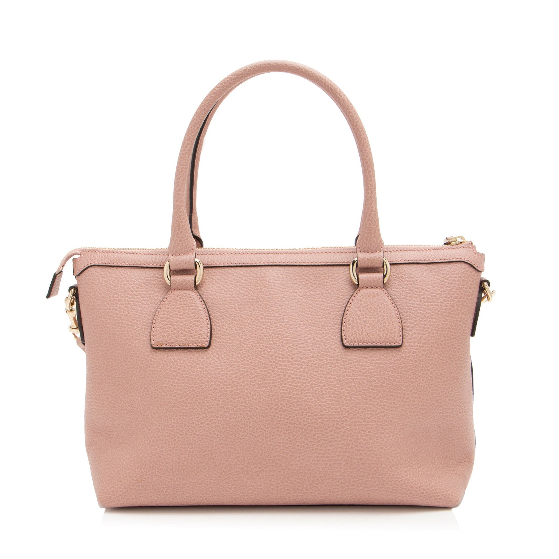 Gucci GG Charm SHF-W1Wrlv Leather Pink Satchel Bag
