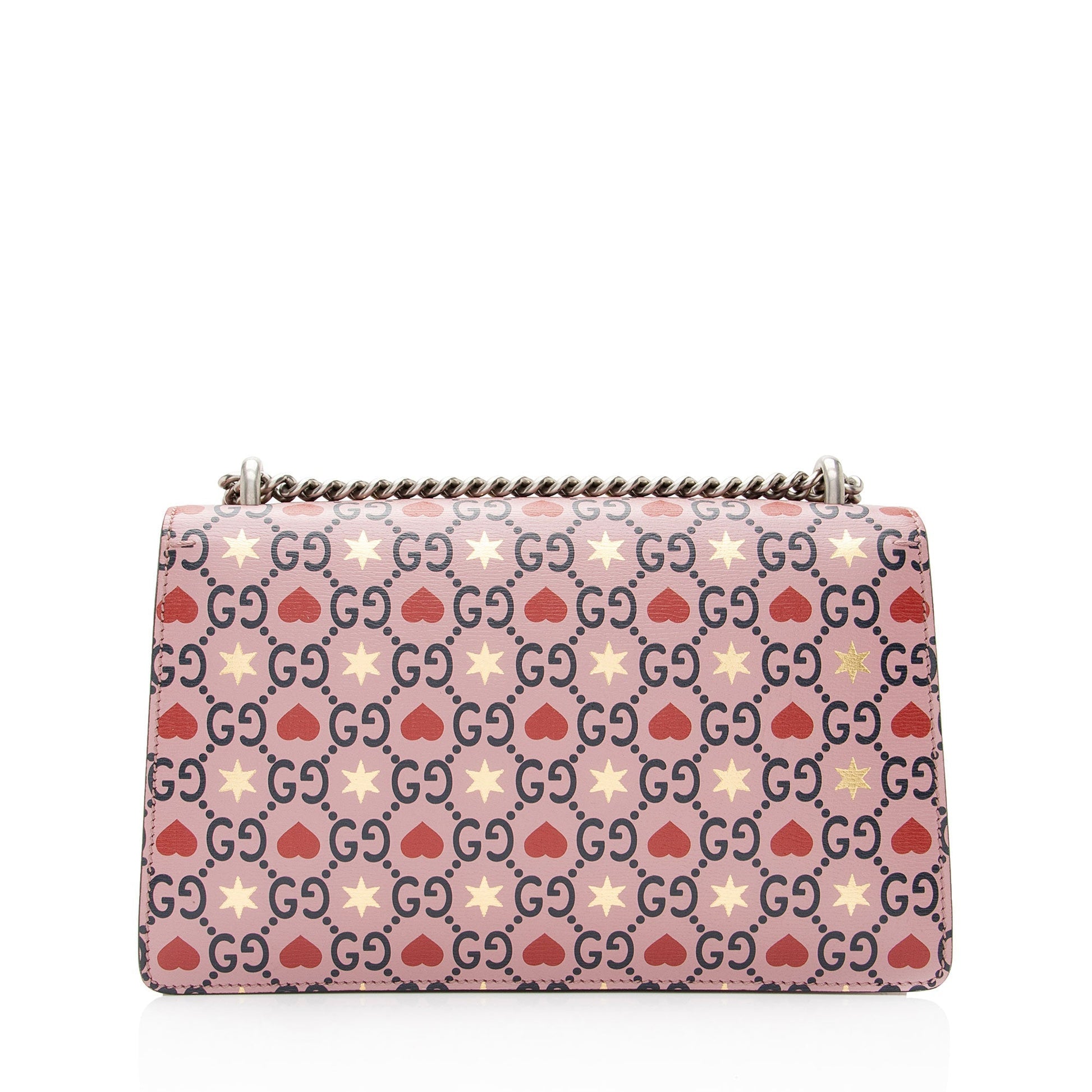 Gucci GG Heart Stars Dionysus SHF-3rkuYb Leather Pink Small Shoulder Bag