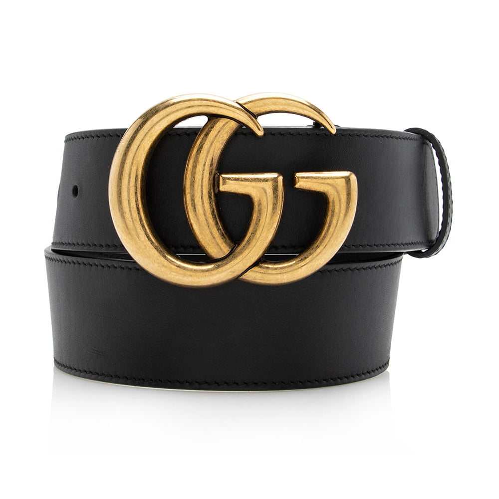 Gucci GG Marmont Belt - Size Leather Black Accessory Shf Mq18Kd