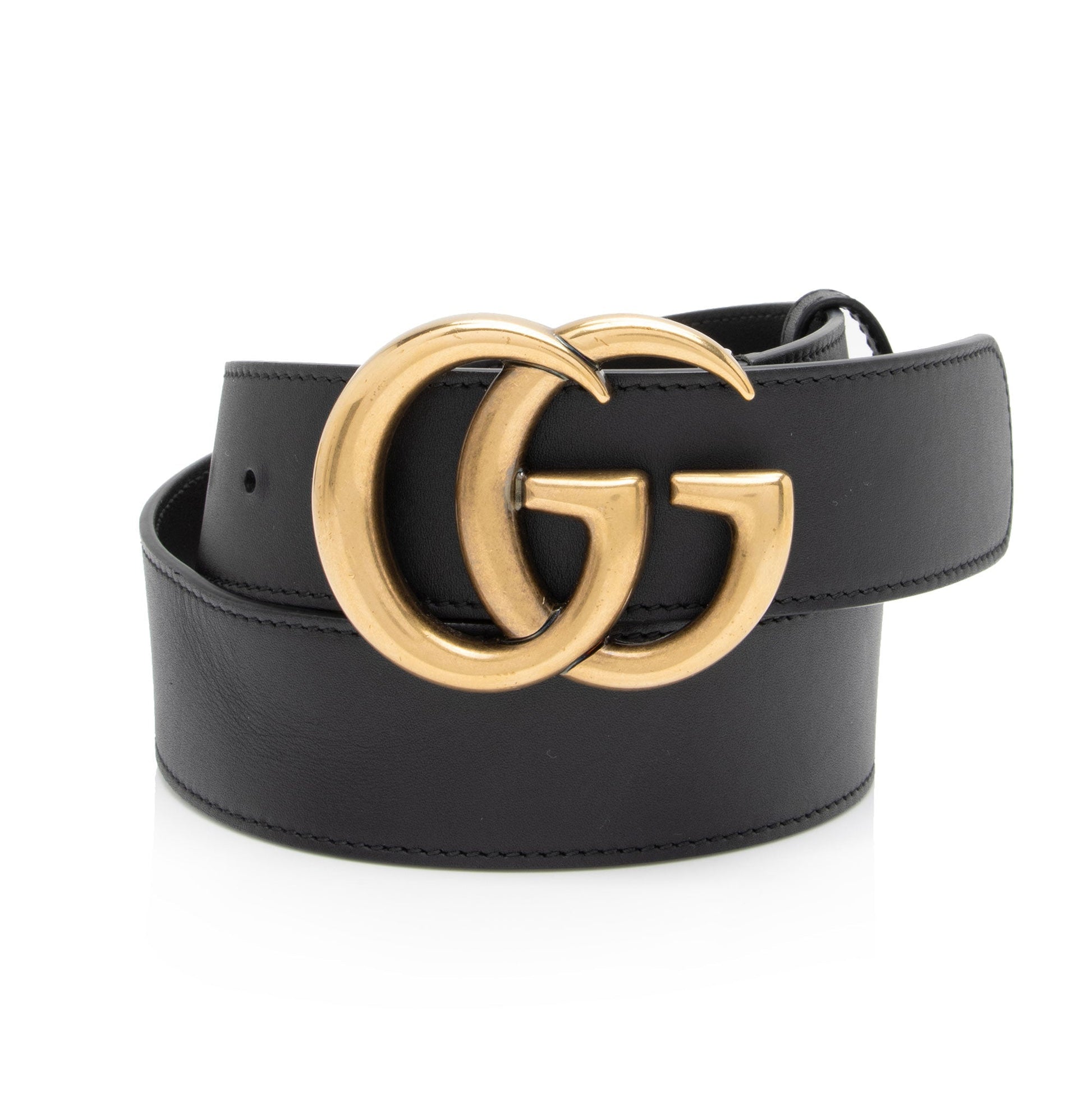 Gucci GG Marmont Belt - Size Leather Black Accessory Shf Qqvwmm