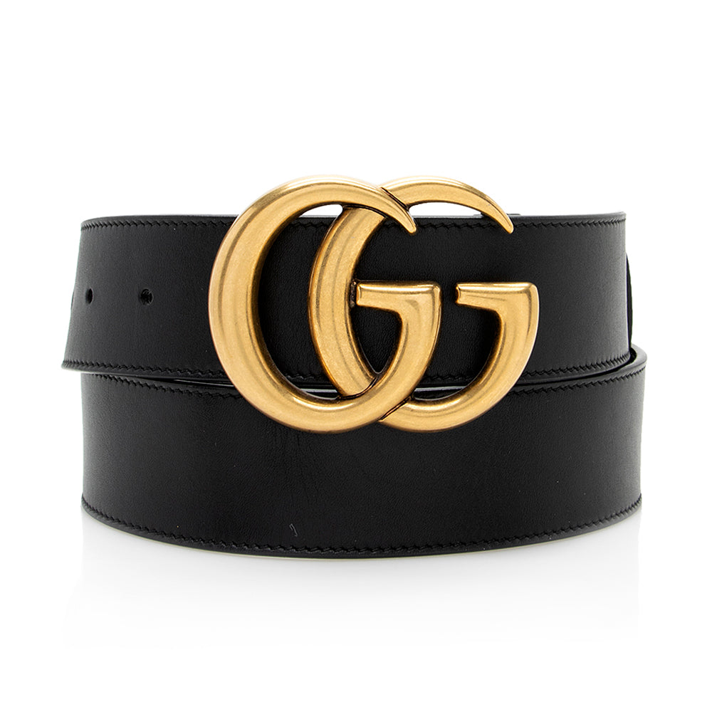 Gucci GG Marmont Belt - Size Leather Black Accessory 85 Shf