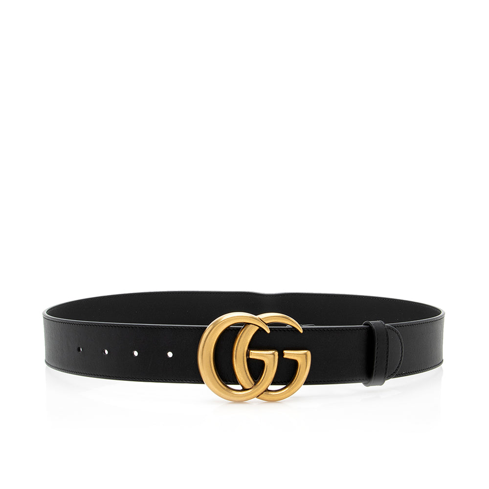 Gucci GG Marmont Belt - Size Leather Black Accessory 85 Shf