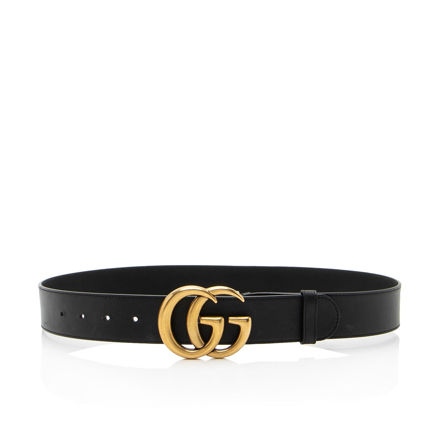Gucci GG Marmont Belt - Size Leather Black Accessory Shf C1Nozy