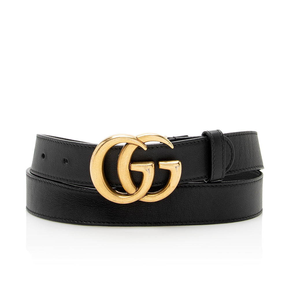 Gucci GG Marmont Belt - Size Leather Black Accessory 90 Shf