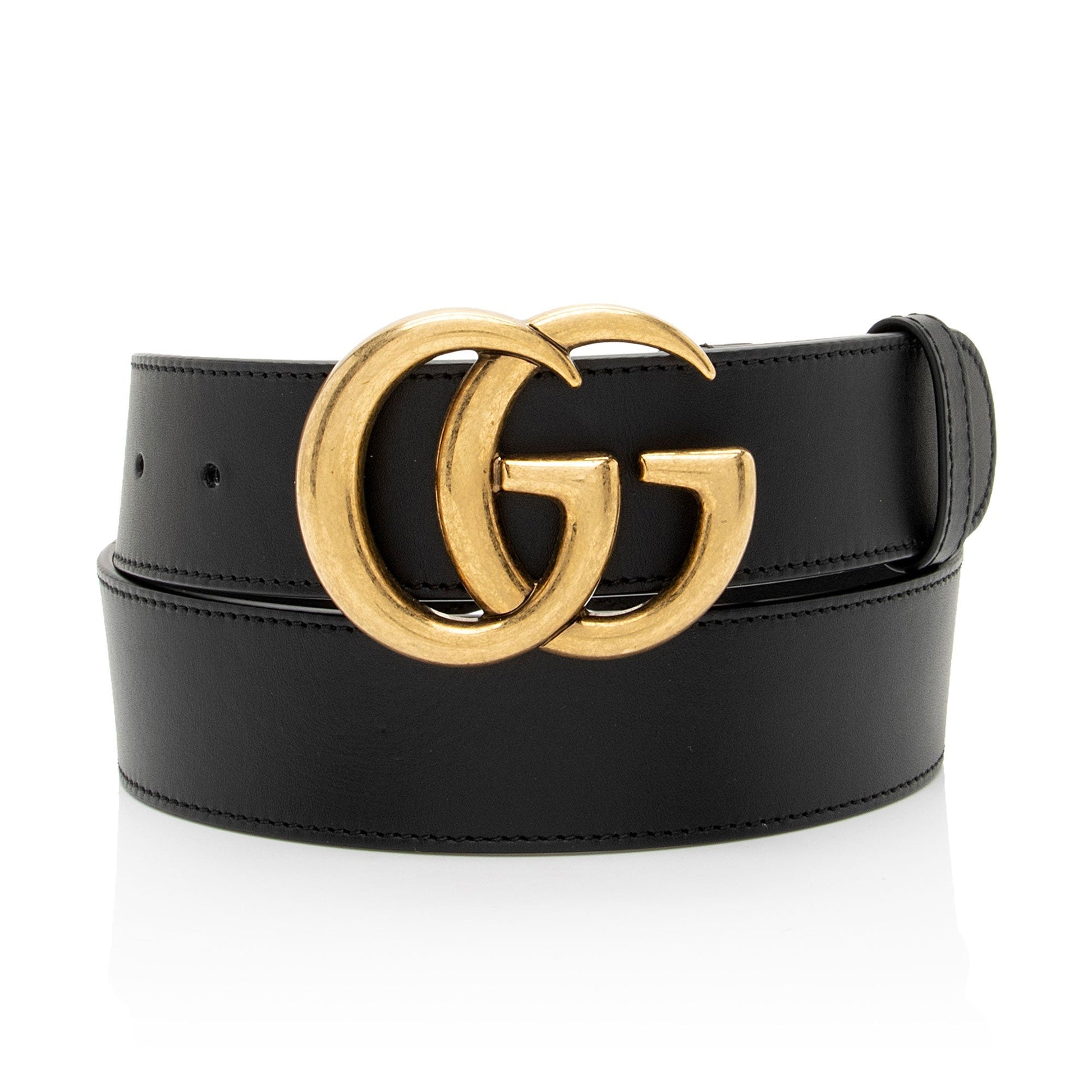 Gucci GG Marmont Belt - Size Leather Black Accessory Shf Nkrtni