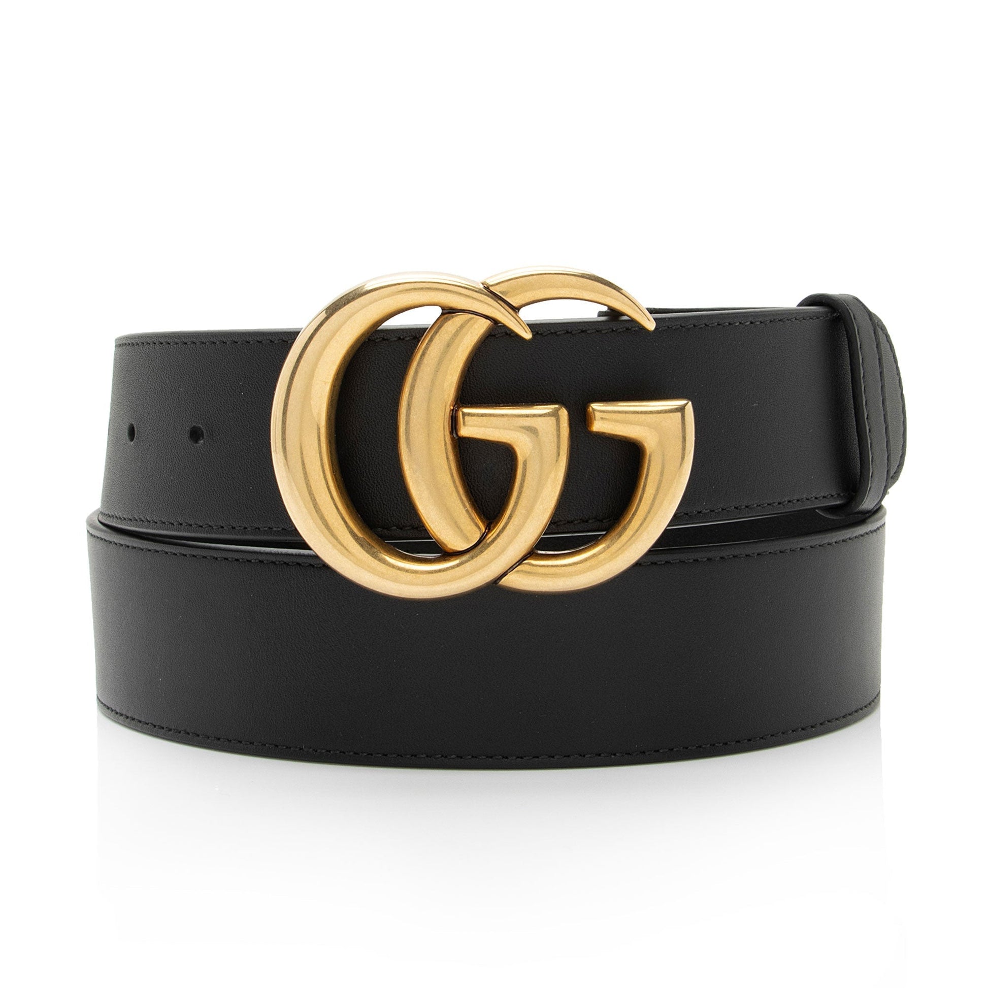 Gucci GG Marmont Belt - Size Leather Black Accessory Shf Ghk80H