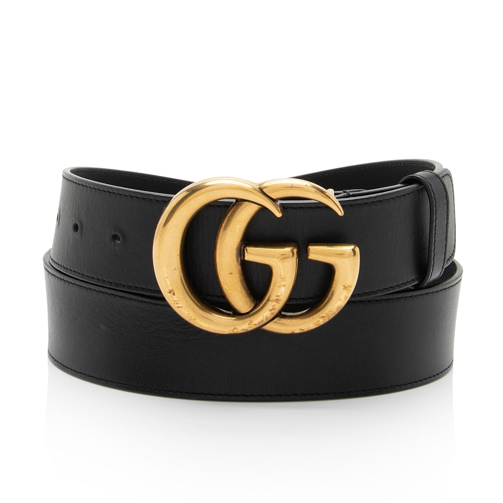 Gucci GG Marmont Belt - Size Leather Black Accessory Shf Rjdyjp