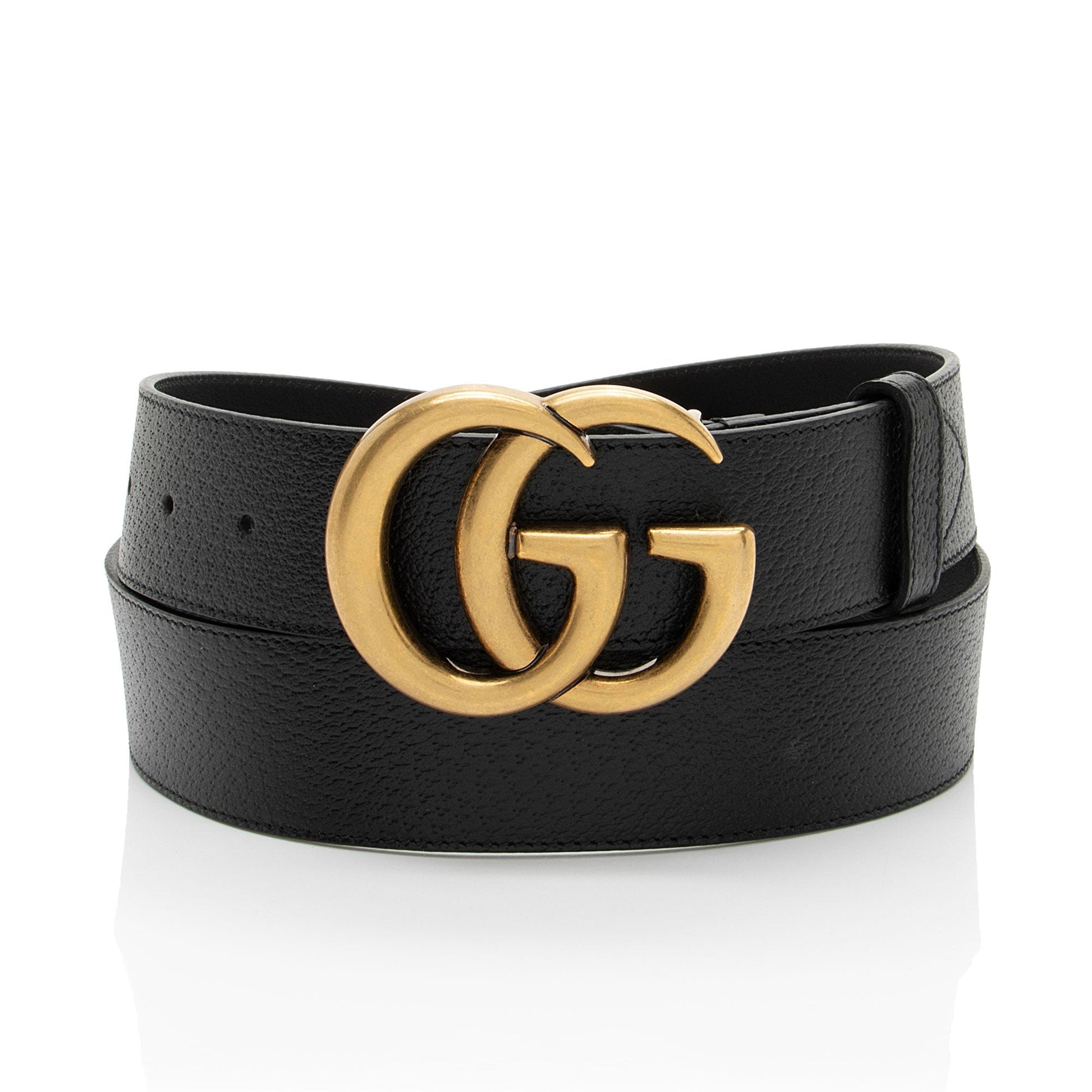 Gucci GG Marmont Belt - Size Leather Black Accessory 42 105
