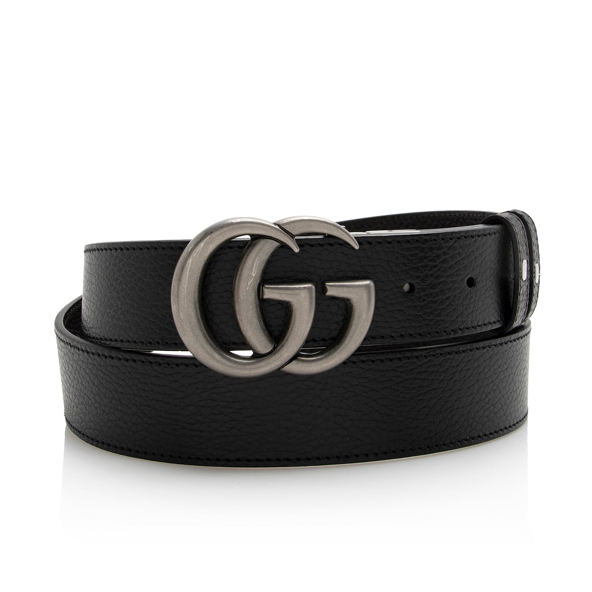 Gucci GG Marmont Reversible Belt - Leather Black Accessory
