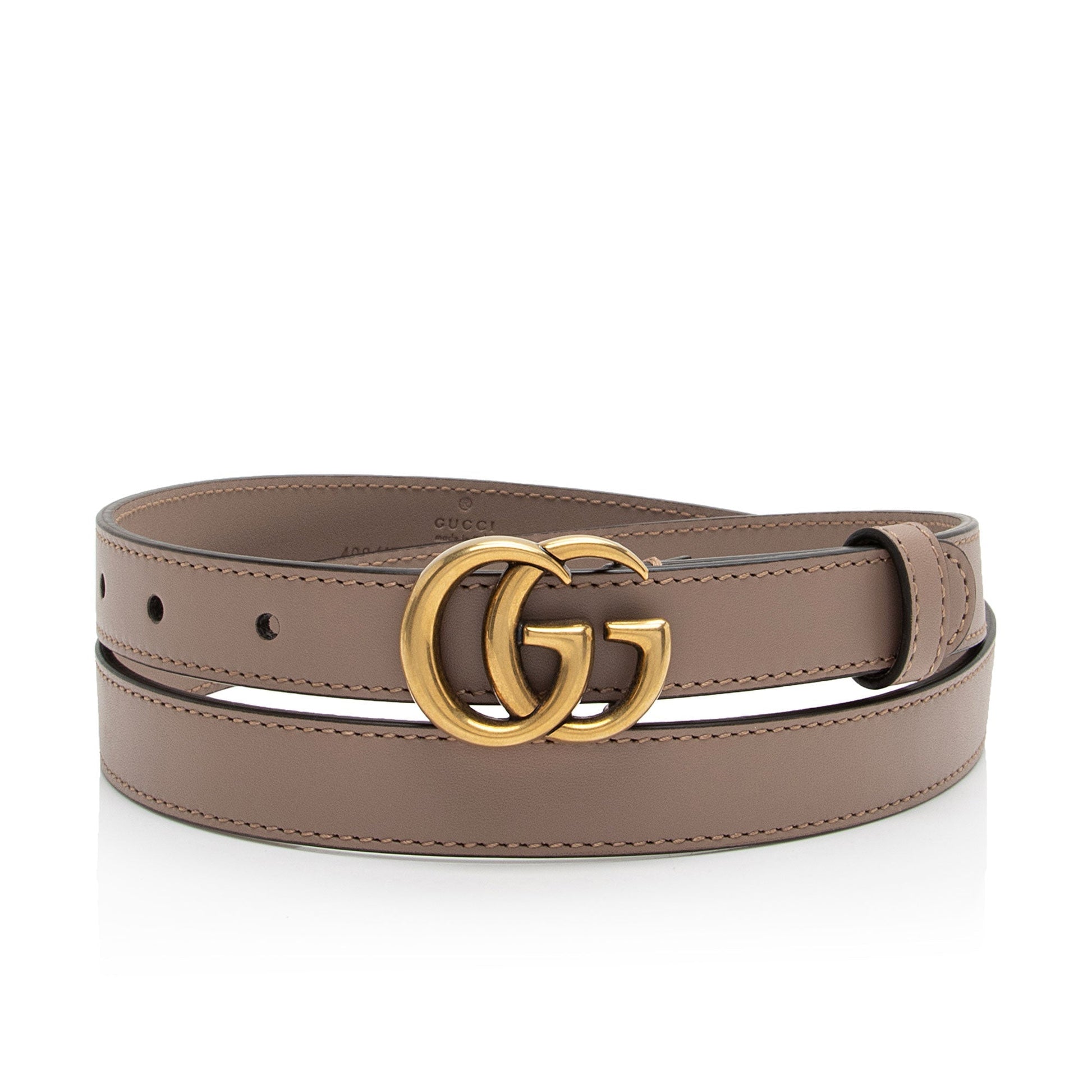 Gucci GG Marmont Slim Belt - Leather Pink Accessory Shf Y5Jg9E