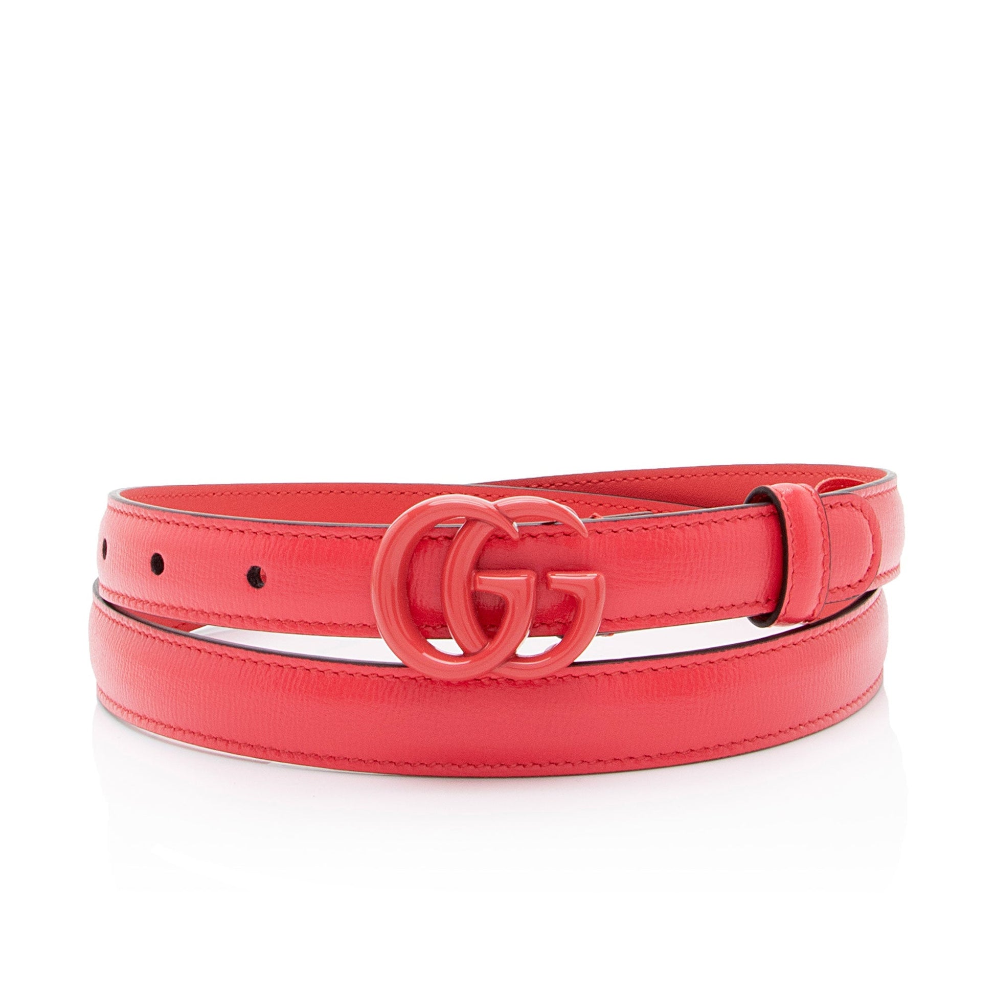 Gucci GG Marmont Slim Belt - Leather Pink Accessory