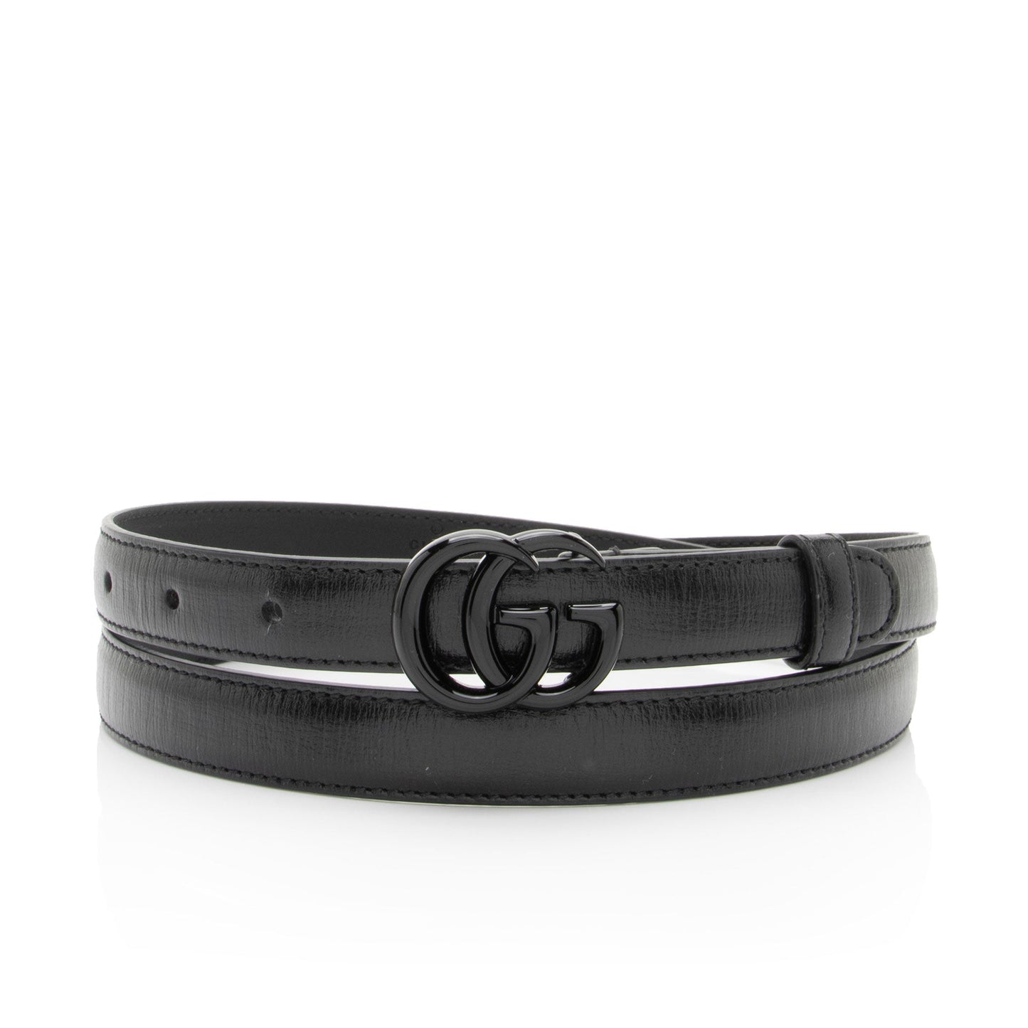 Gucci GG Marmont Slim Belt - Leather Black Accessory Shf Qhynb2