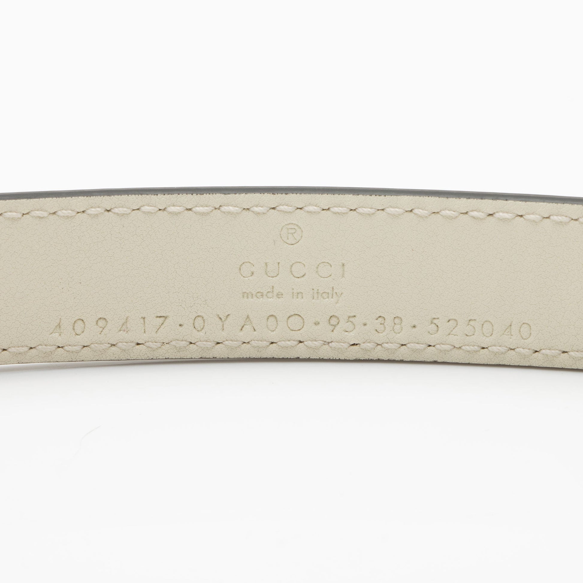Gucci GG Marmont Slim Belt - Leather White Accessory
