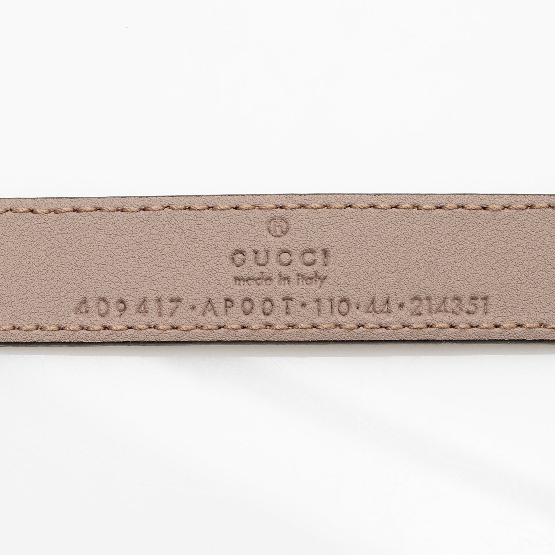 Gucci GG Marmont Slim Belt - Leather Beige Pink Accessory