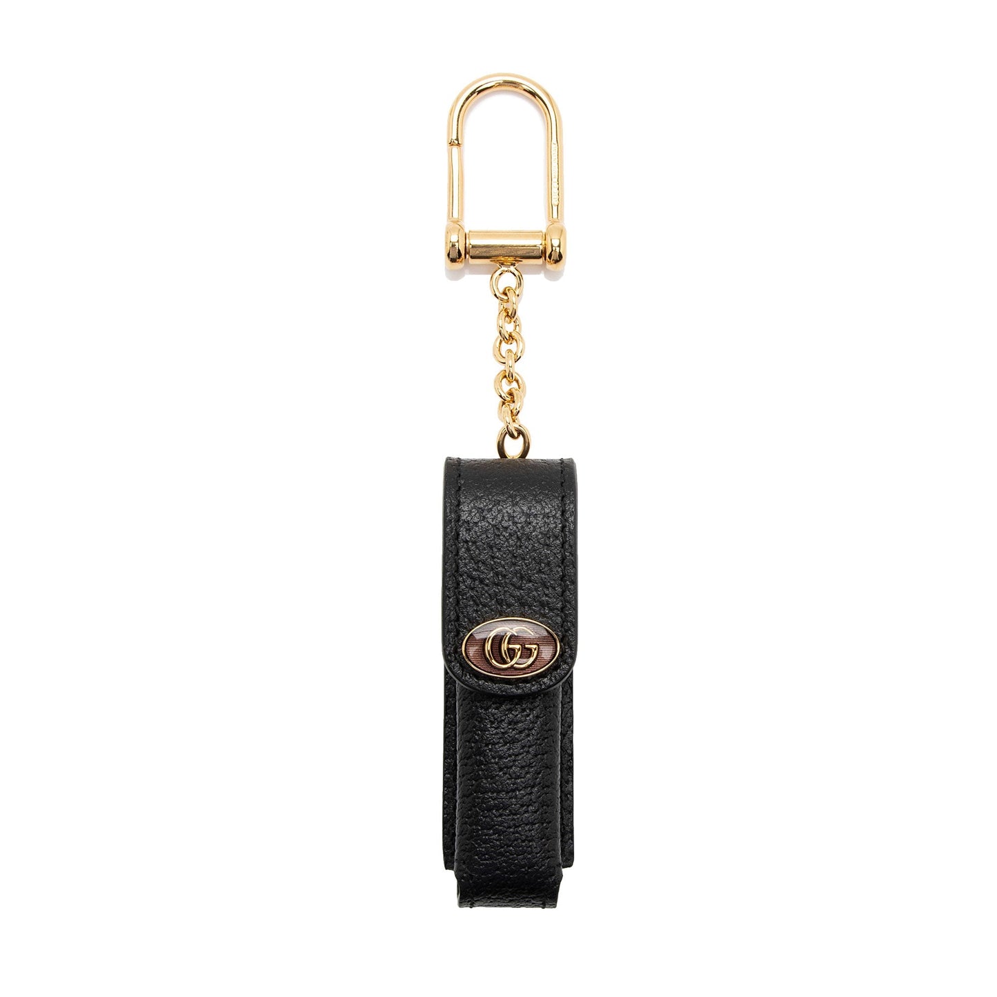 Gucci GG Single Porte-Rouges Keychain SHF-zQNAoT Leather Black Accessory