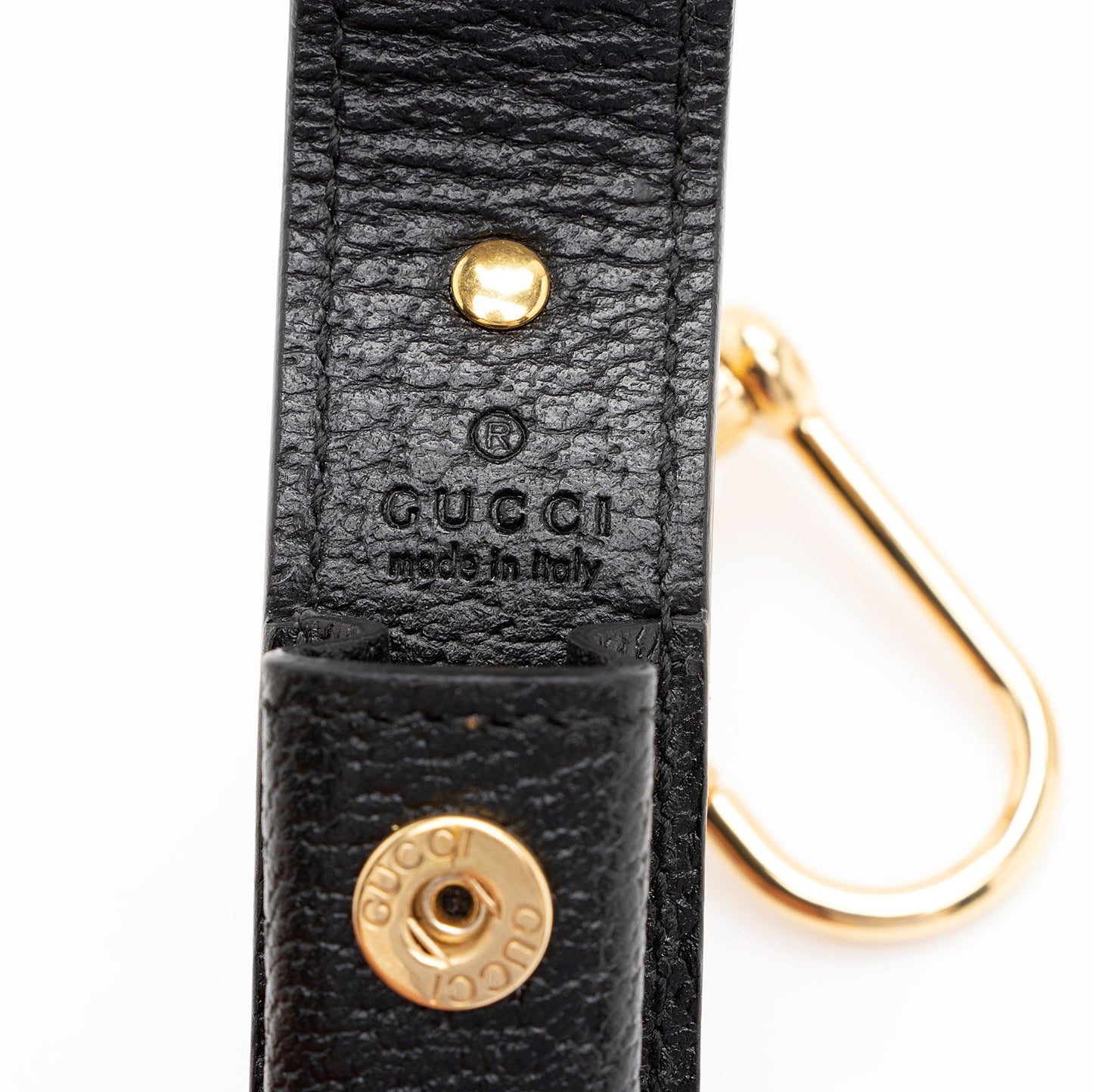Gucci GG Single Porte-Rouges Keychain SHF-zQNAoT Leather Black Accessory