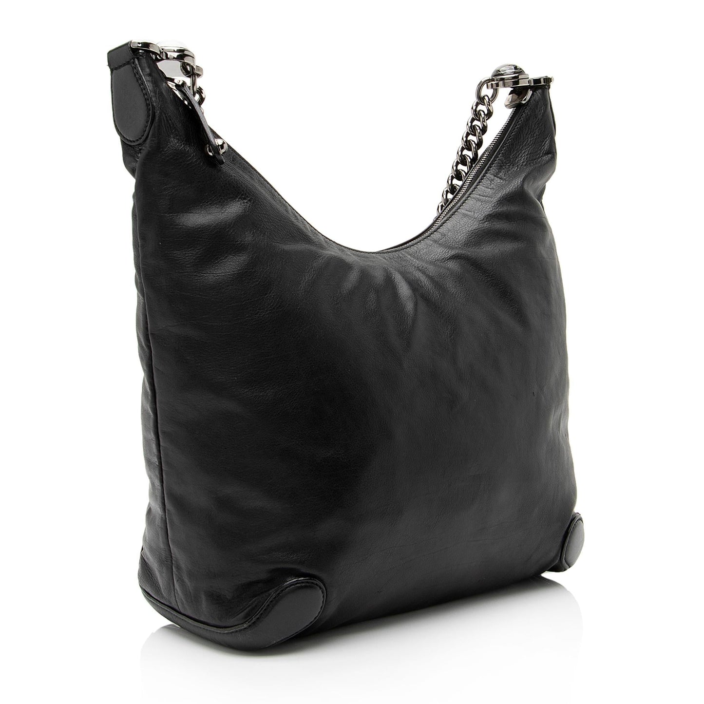 Gucci Galaxy SHF Leather Black Medium Chain Shoulder Bag