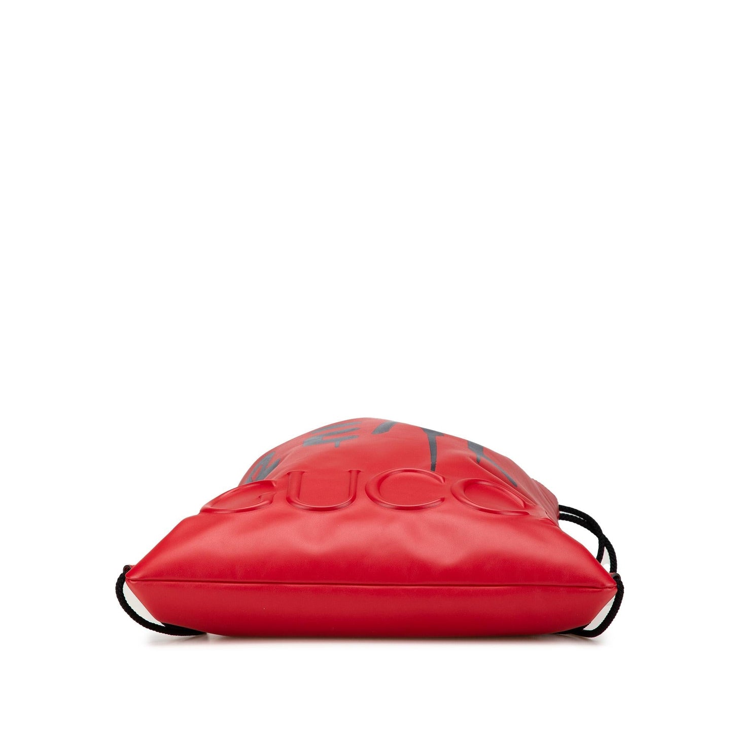 Gucci Ghost Drawstring Backpack Leather Calf Red Jewelry