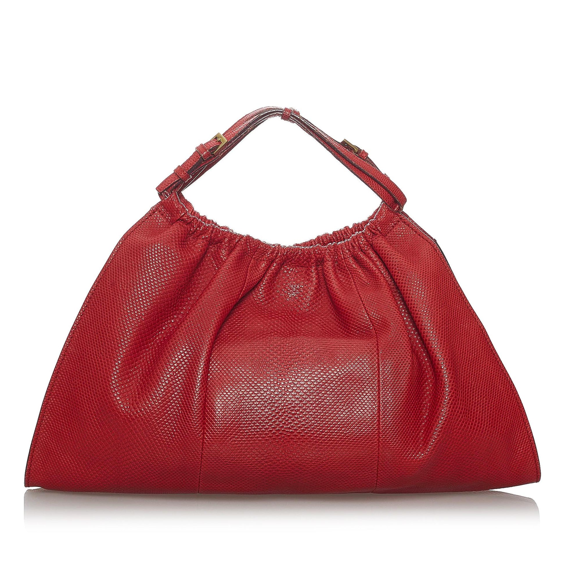 Gucci SHG Leather Calf Red Satchel Bag