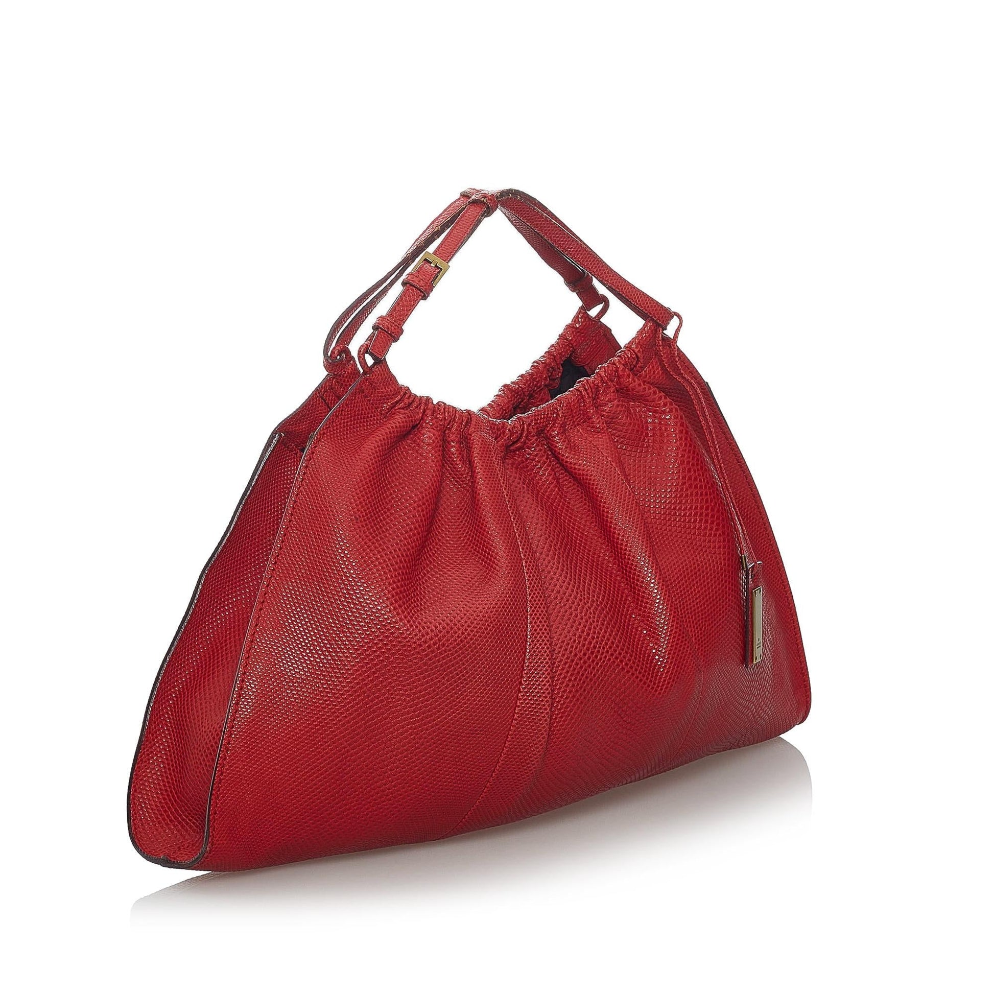 Gucci SHG Leather Calf Red Satchel Bag