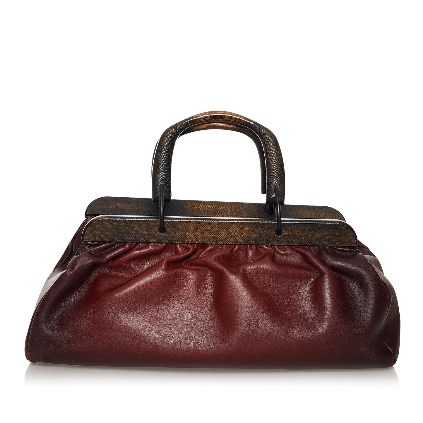 Gucci SHG Leather Calf Brown Satchel Bag 3
