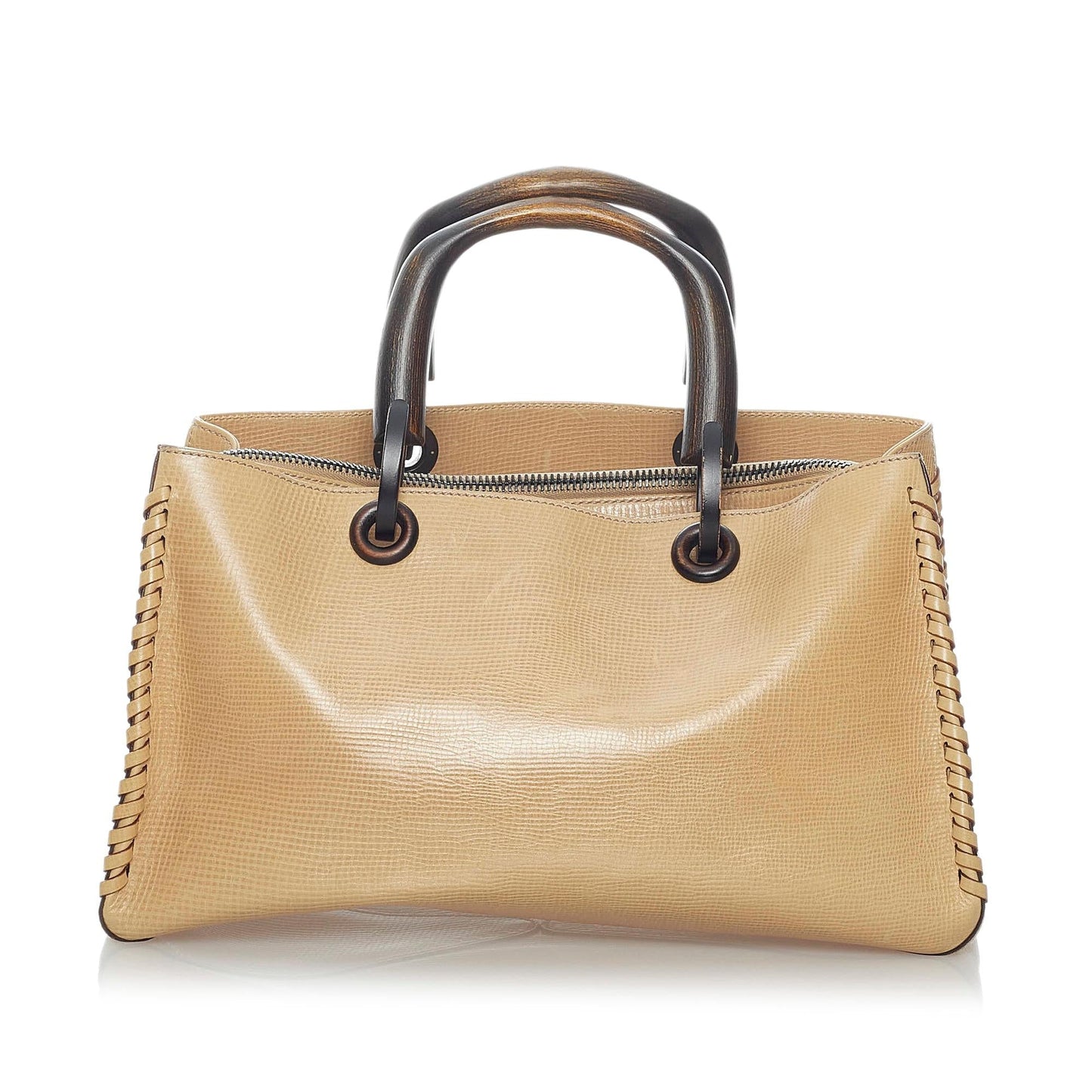 Gucci SHG Leather Calf Black Brown Satchel Bag