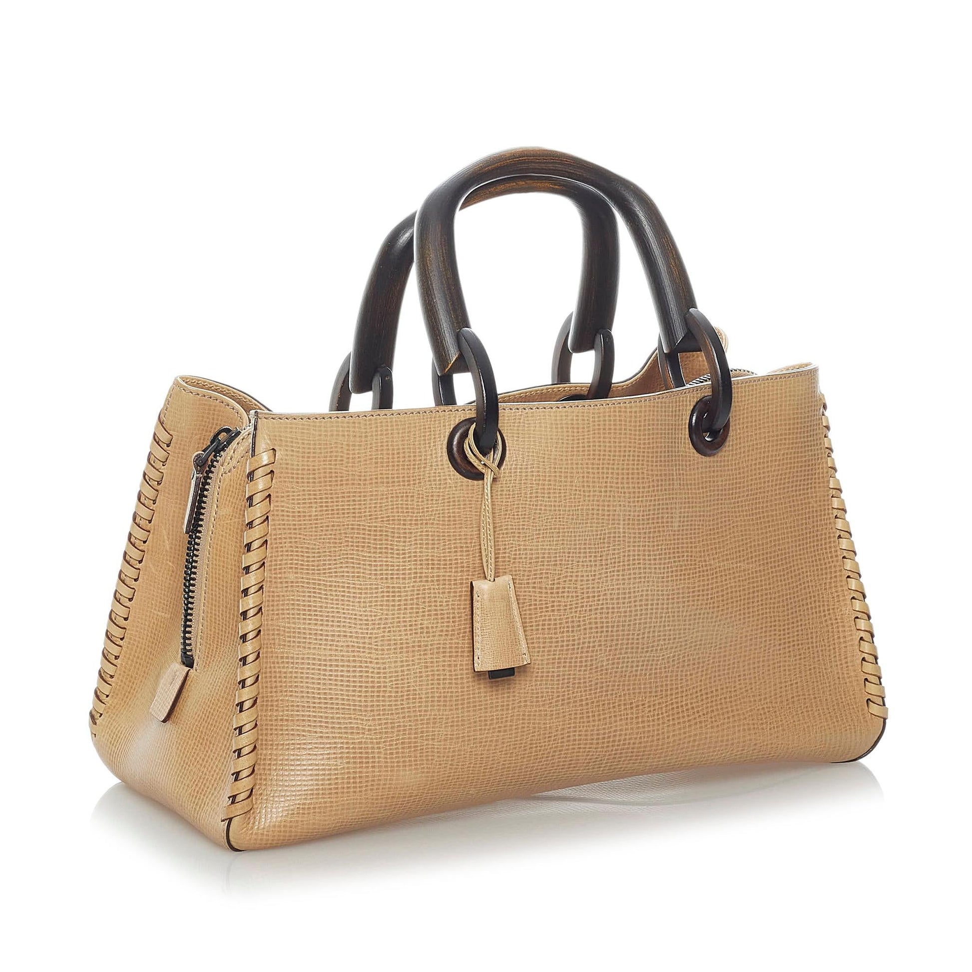 Gucci SHG Leather Calf Black Brown Satchel Bag