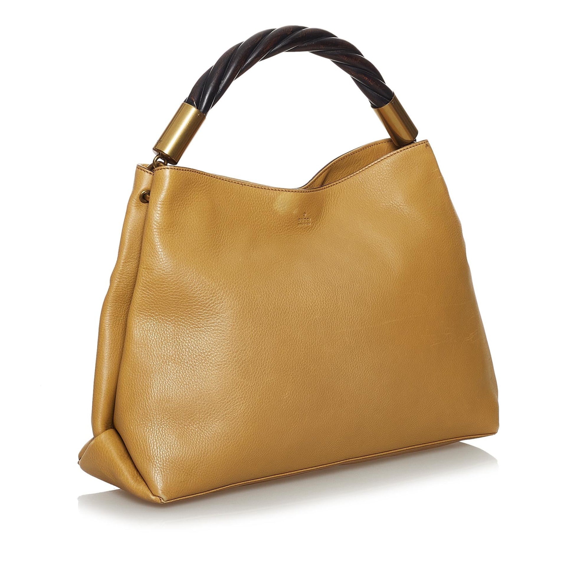 Gucci SHG Leather Calf Brown Satchel Bag 5