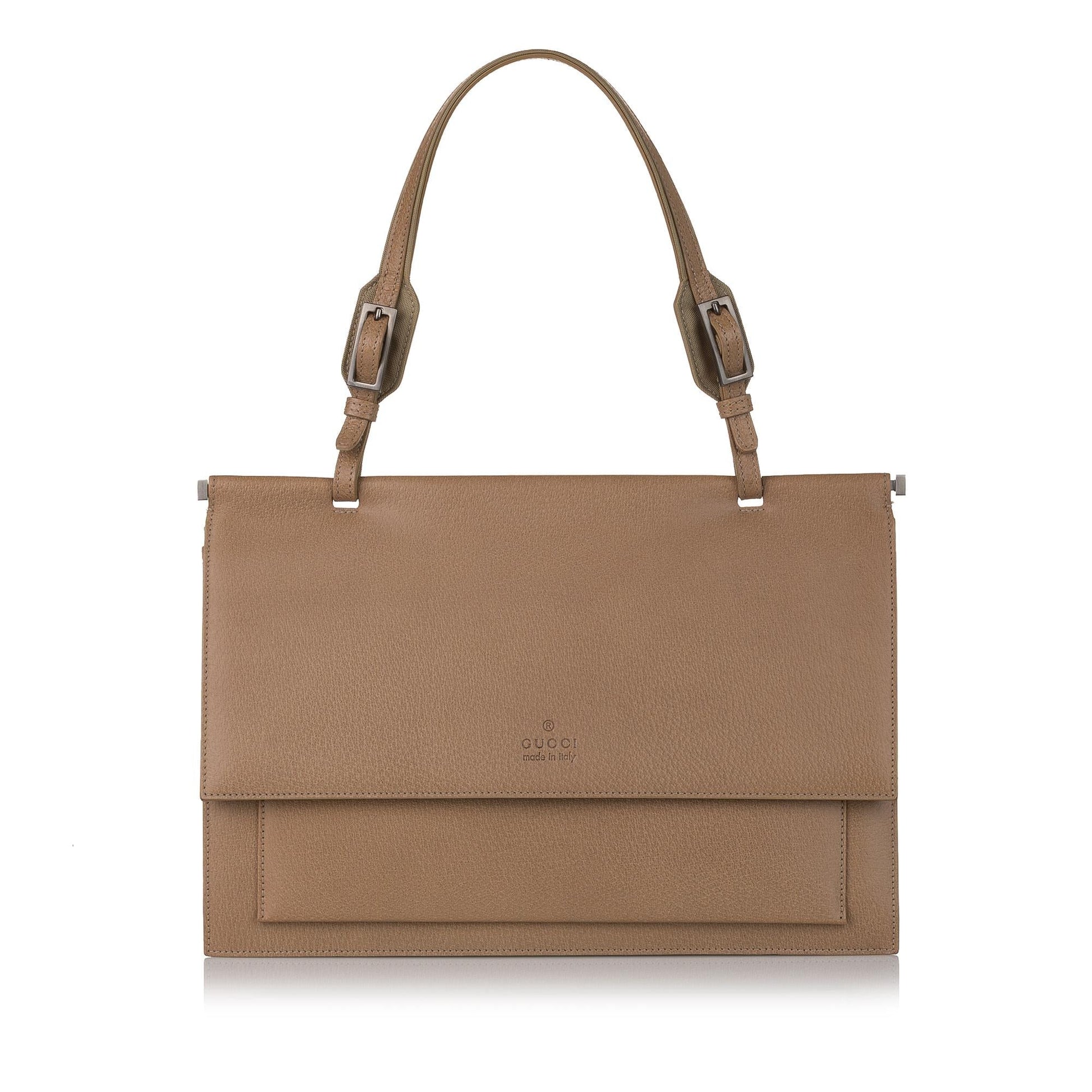 Gucci SHG Leather Calf Brown Satchel Bag