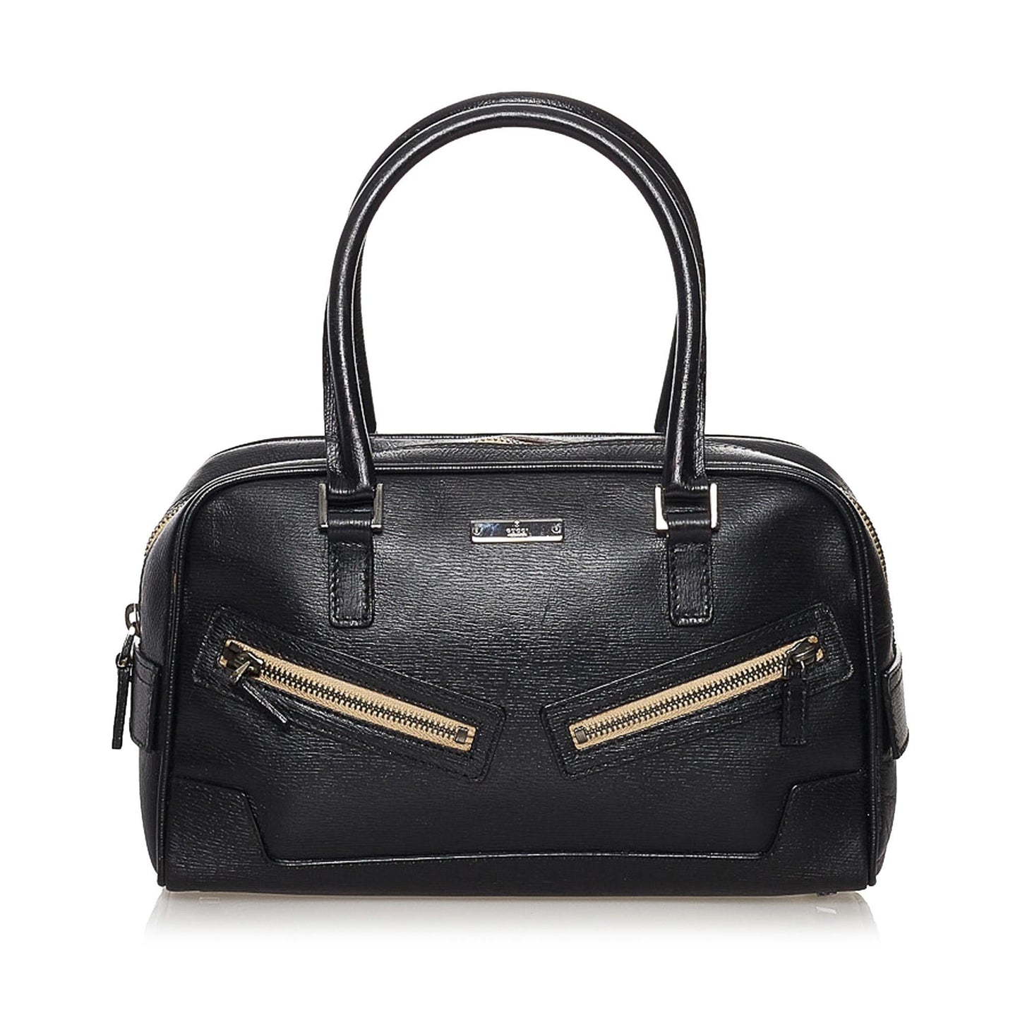 Gucci SHG Leather Calf Black Satchel Bag