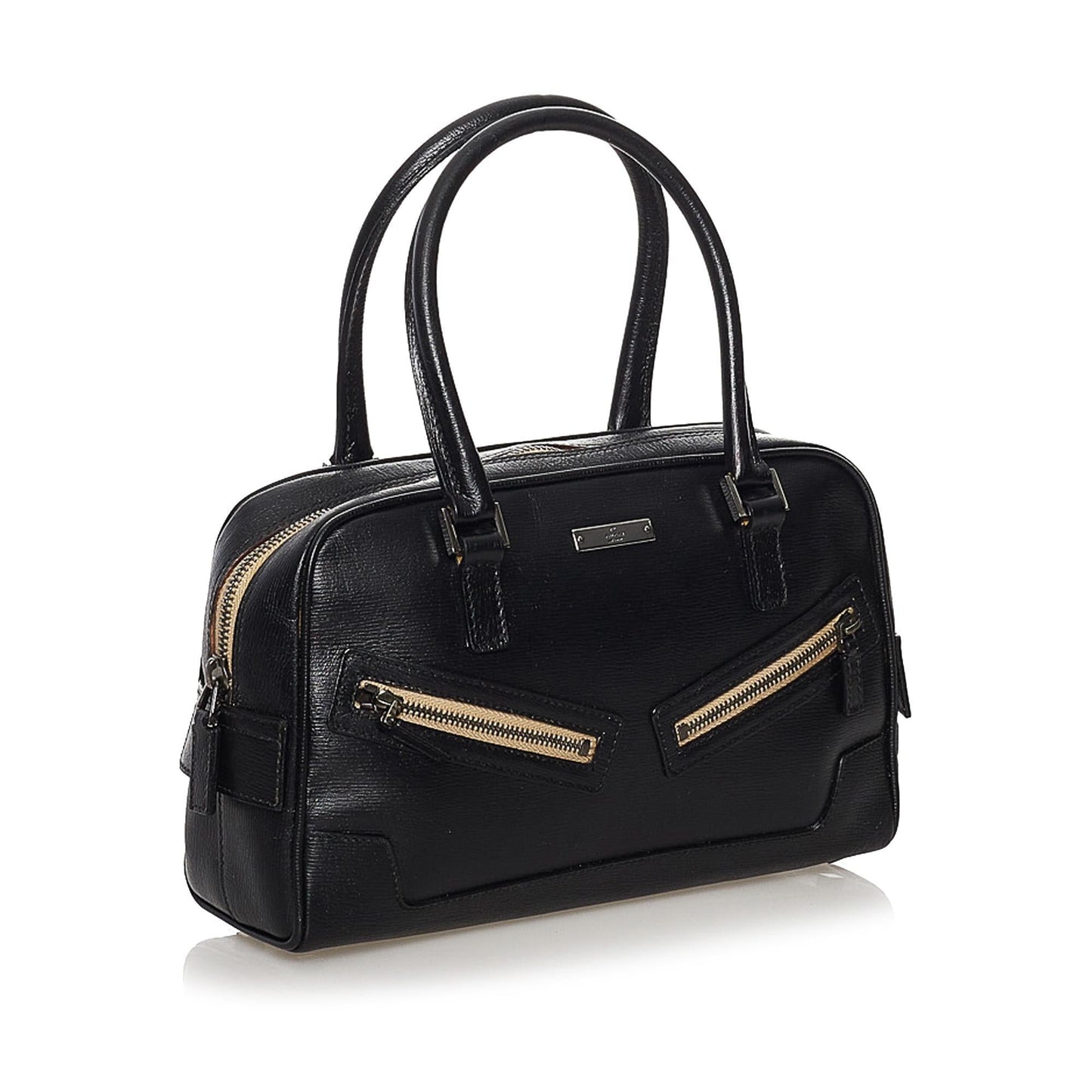 Gucci SHG Leather Calf Black Satchel Bag