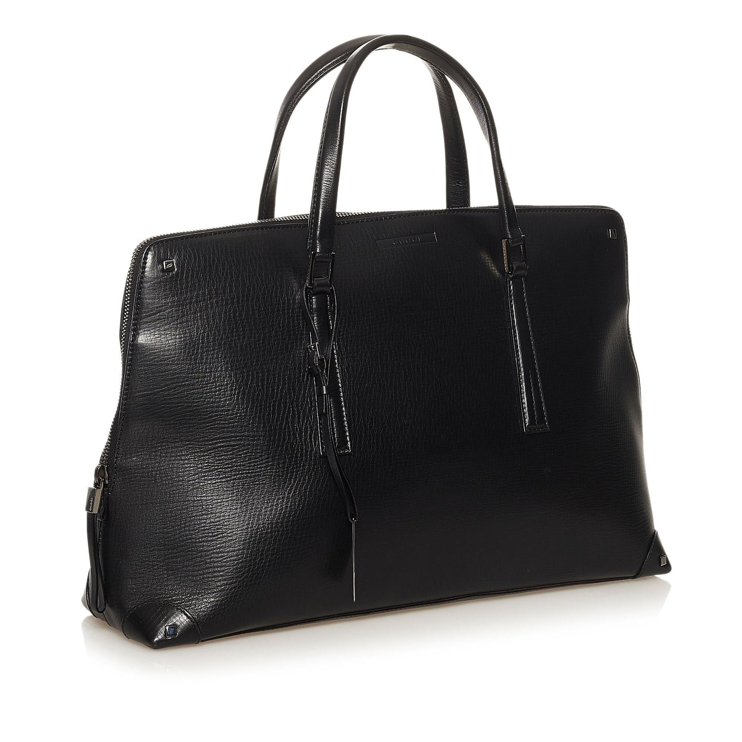 Gucci SHG Leather Calf Black Satchel Bag Handbag Shg