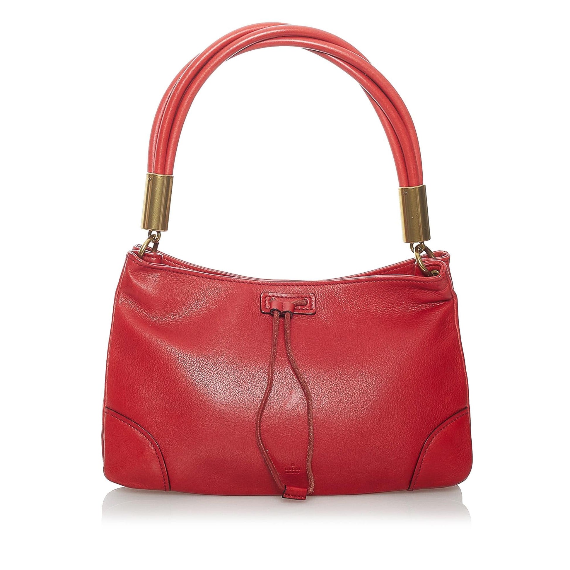 Gucci SHG-nX0jmU Leather Calf Red Satchel Bag