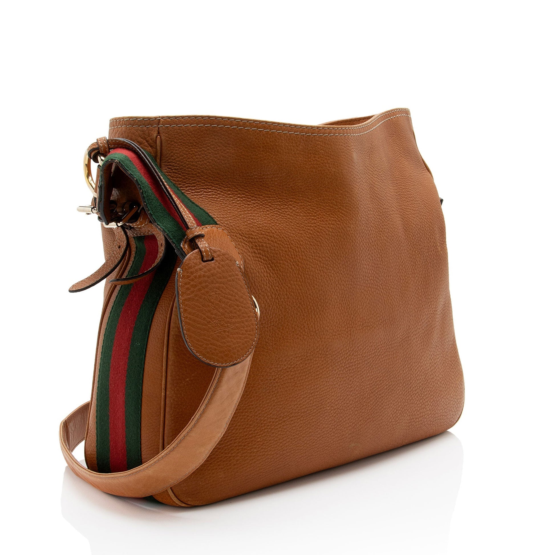 Gucci Web Heritage Messenger SHF-8X47Lj Leather Nylon Brown Shoulder Bag