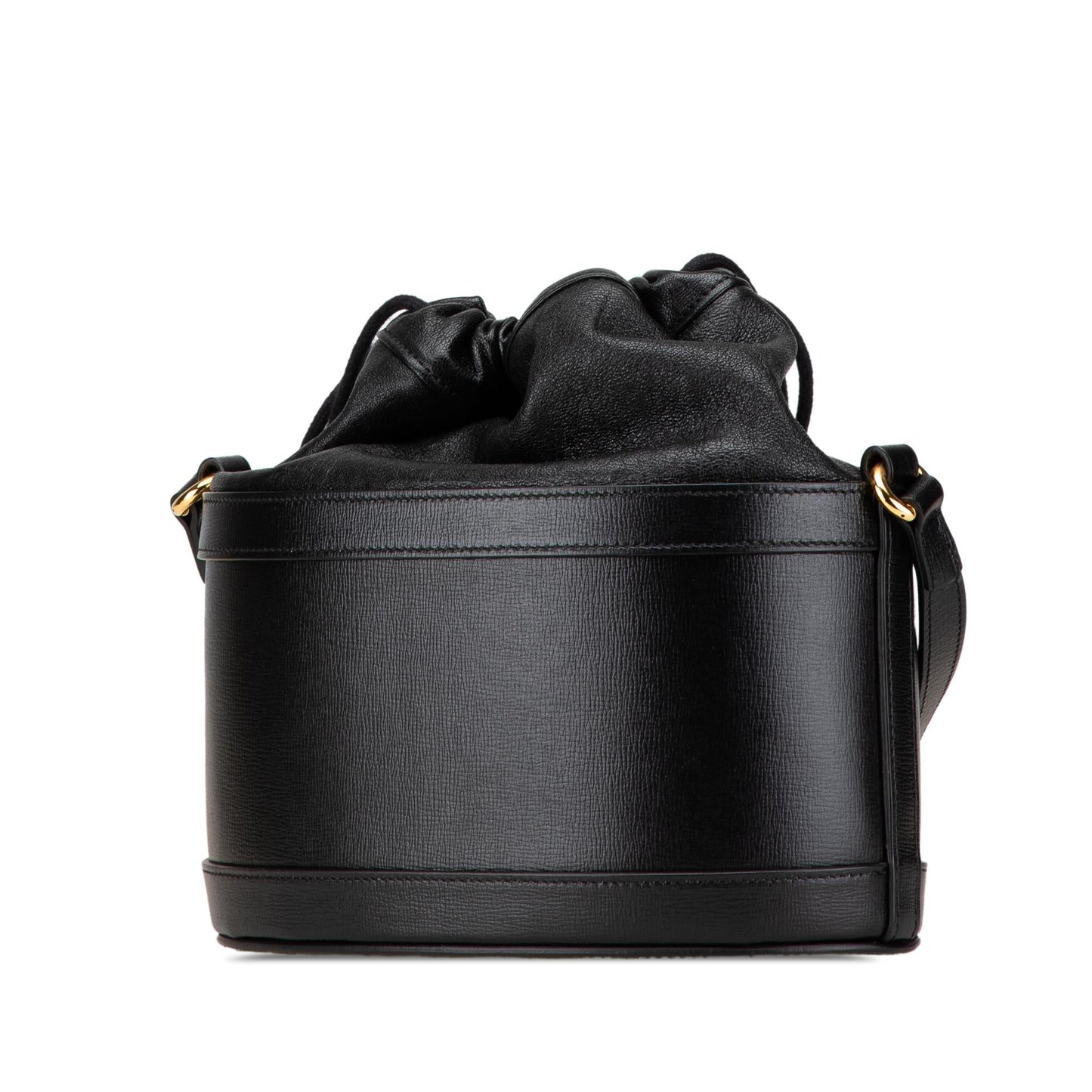 Gucci Horsebit Leather Calf Black Bucket Shoulder Bag