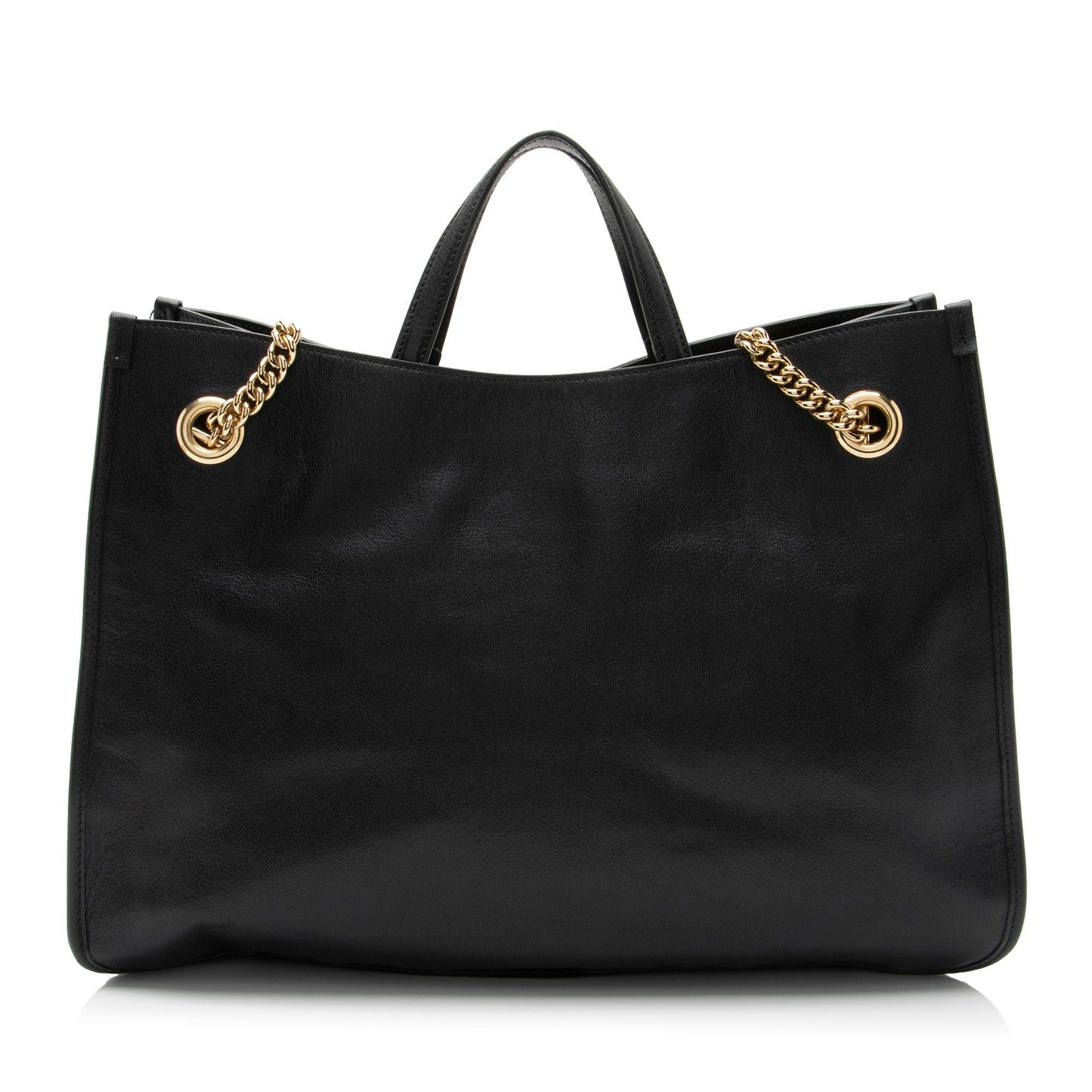 Gucci Horsebit Leather Black Large Chain Shoulder Bag