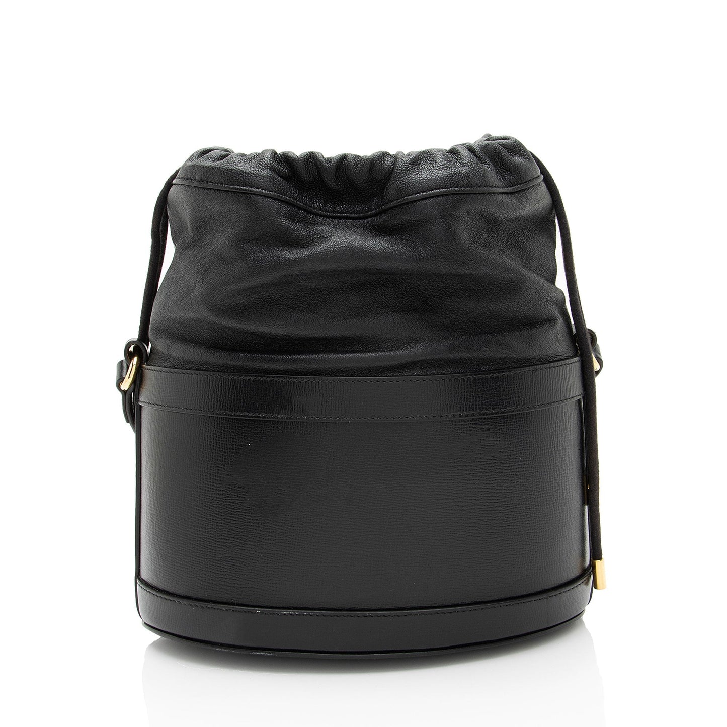 Gucci Horsebit Drawstring Leather Bucket Jewelry