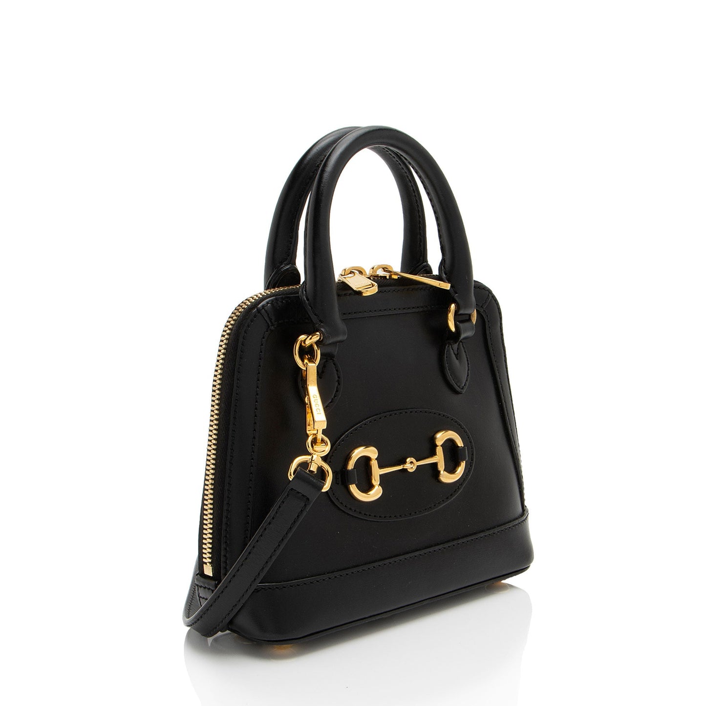 Gucci Horsebit Leather Black Mini Satchel Bag