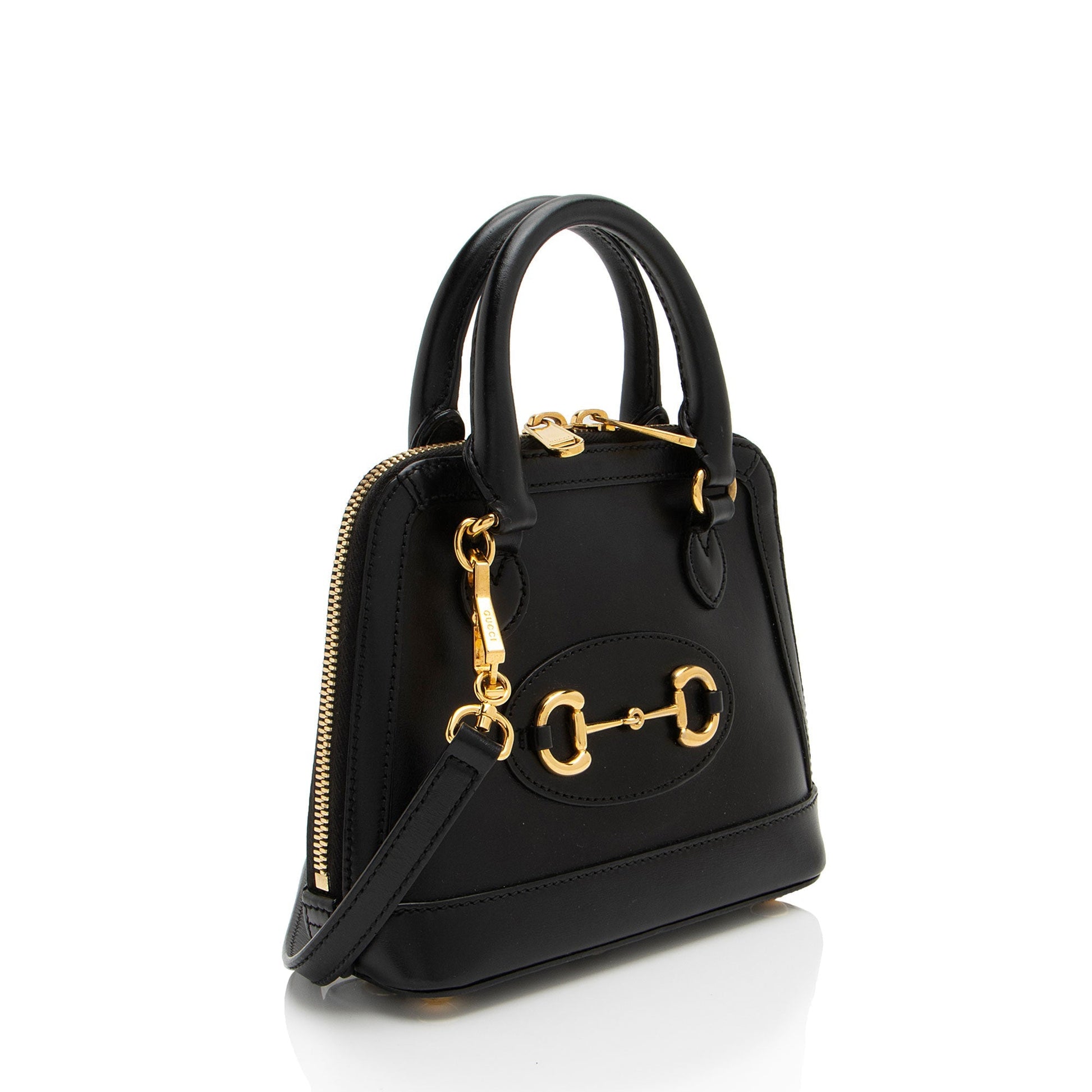 Gucci Horsebit Leather Black Mini Satchel Bag