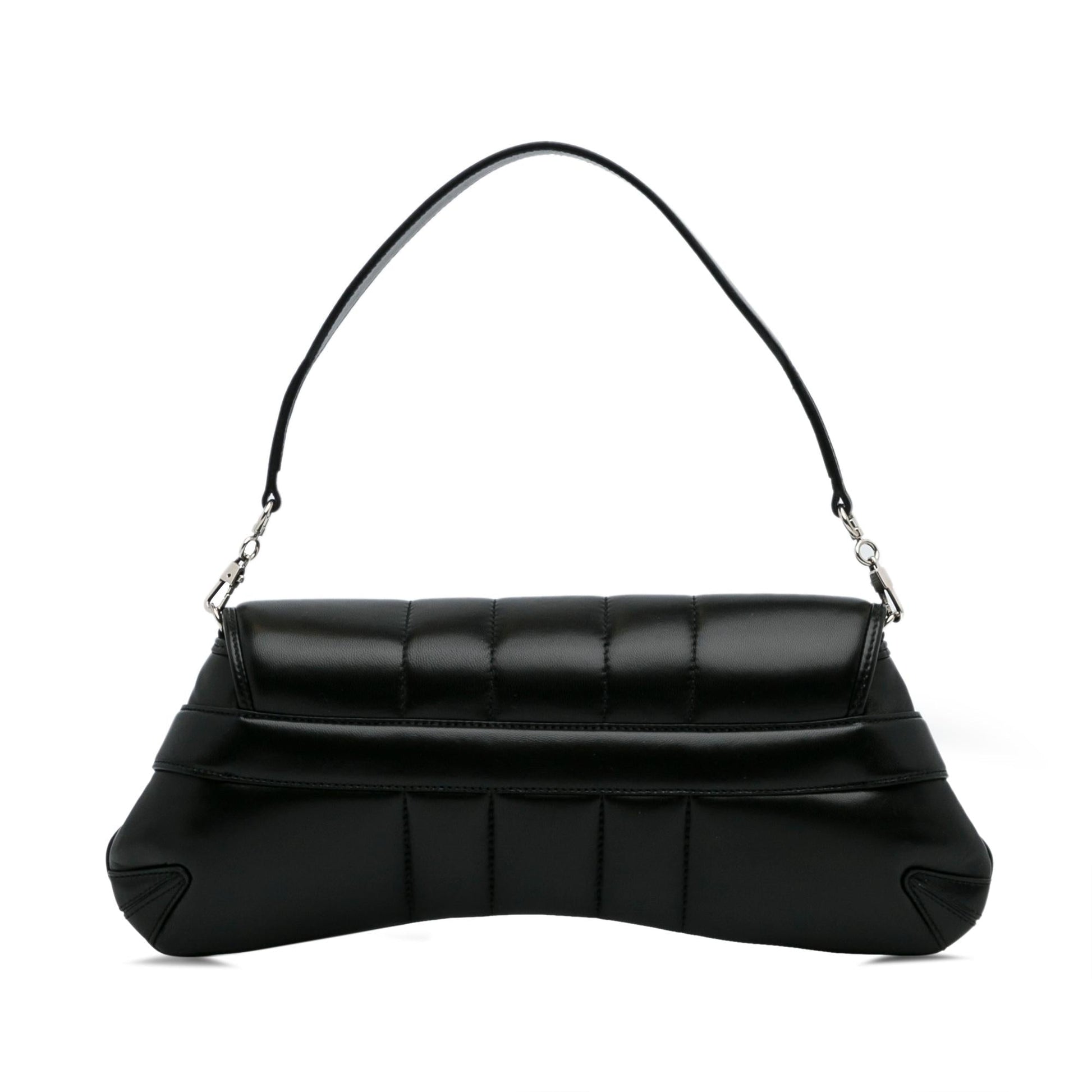 Gucci Horsebit SHG-RhaWYN Leather Calf Black Chain Satchel Bag