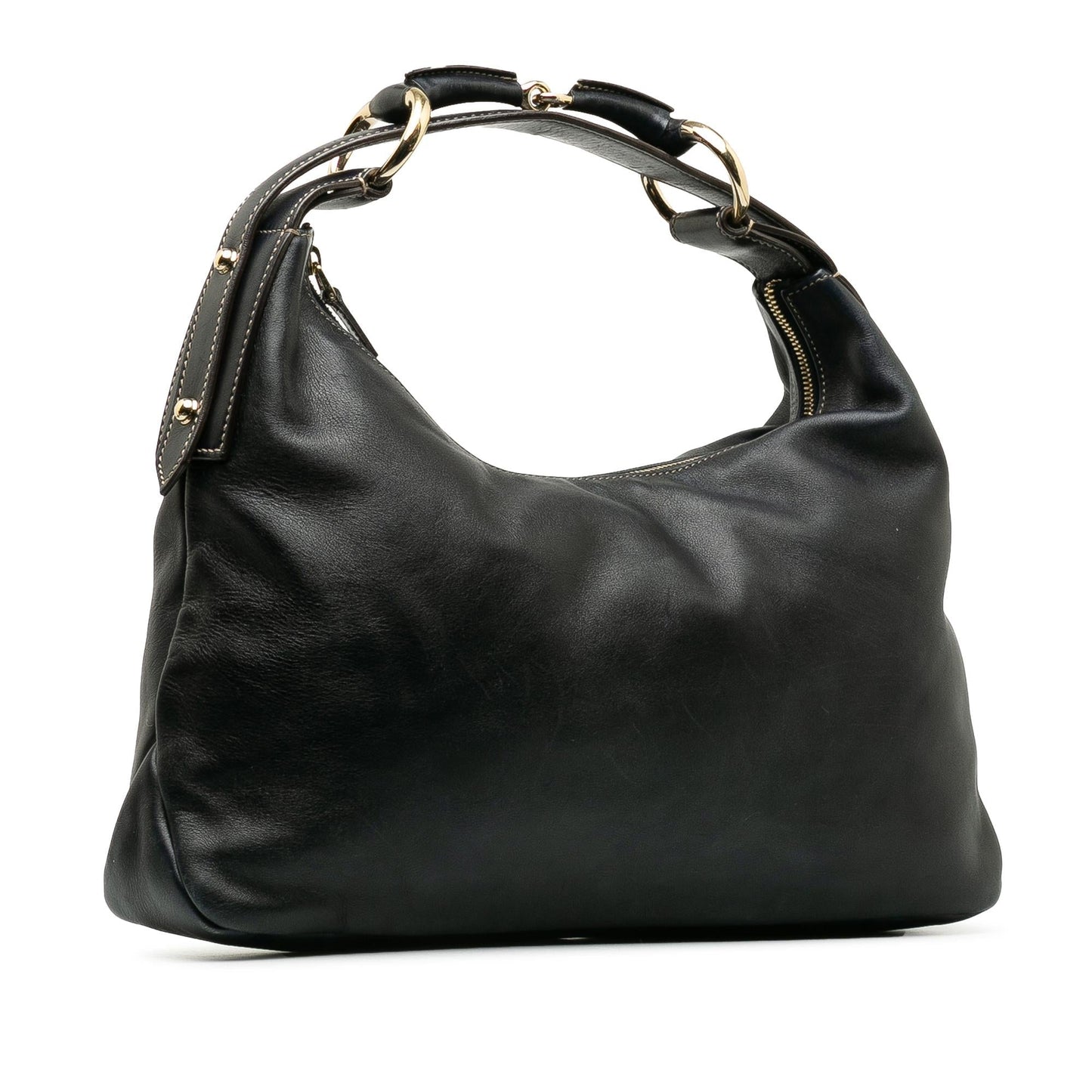 Gucci Horsebit SHG-g2QHkt Leather Calf Black Shoulder Bag