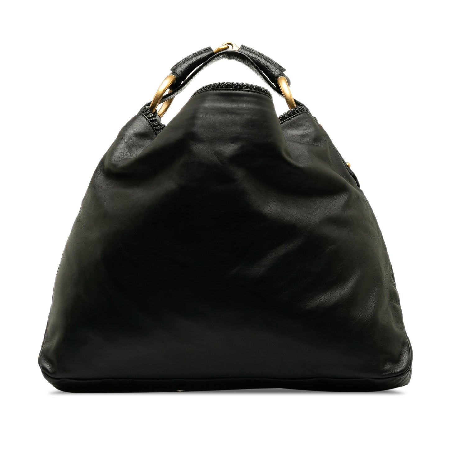 Gucci Horsebit SHG-RQo3jb Leather Calf Black Shoulder Bag